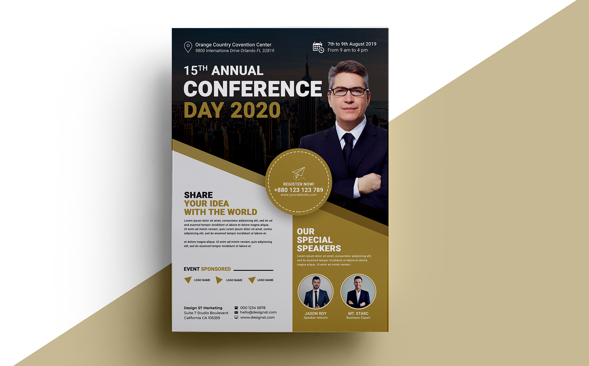 Download Фирменный стиль "CONFERENCE FLYER 05 - Corporate Identity Template" / CONFERENCE FLYER 05 - Corporate Identity Template - Фирменный стиль на тему графика 
