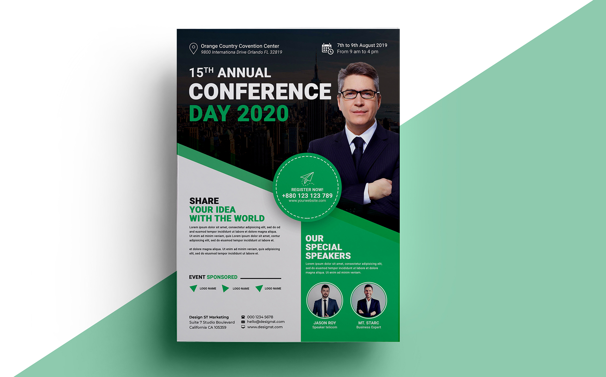 Download Фирменный стиль "CONFERENCE FLYER 05 - Corporate Identity Template" / CONFERENCE FLYER 05 - Corporate Identity Template - Фирменный стиль на тему графика 