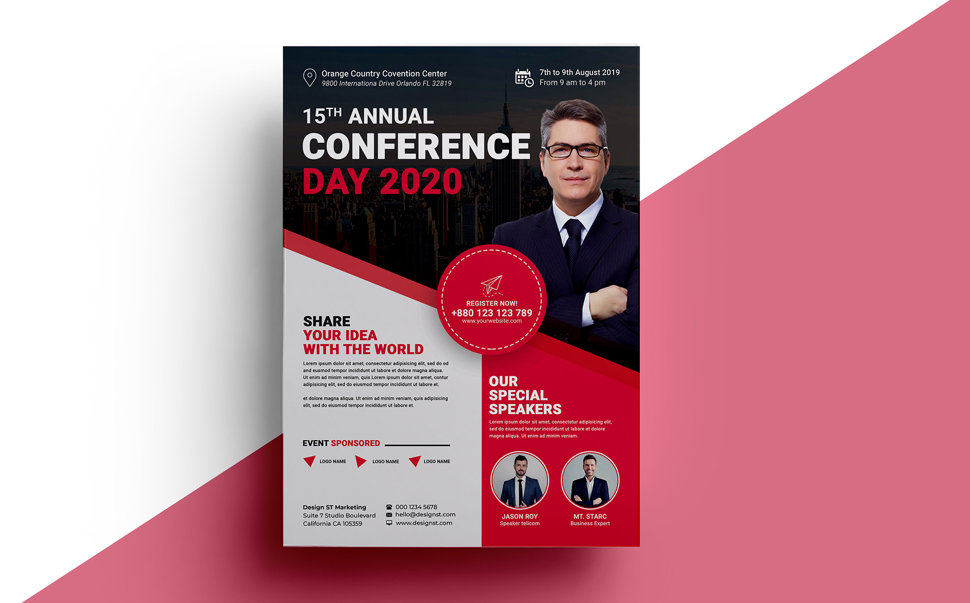 Download Фирменный стиль "CONFERENCE FLYER 05 - Corporate Identity Template" / CONFERENCE FLYER 05 - Corporate Identity Template - Фирменный стиль на тему графика 