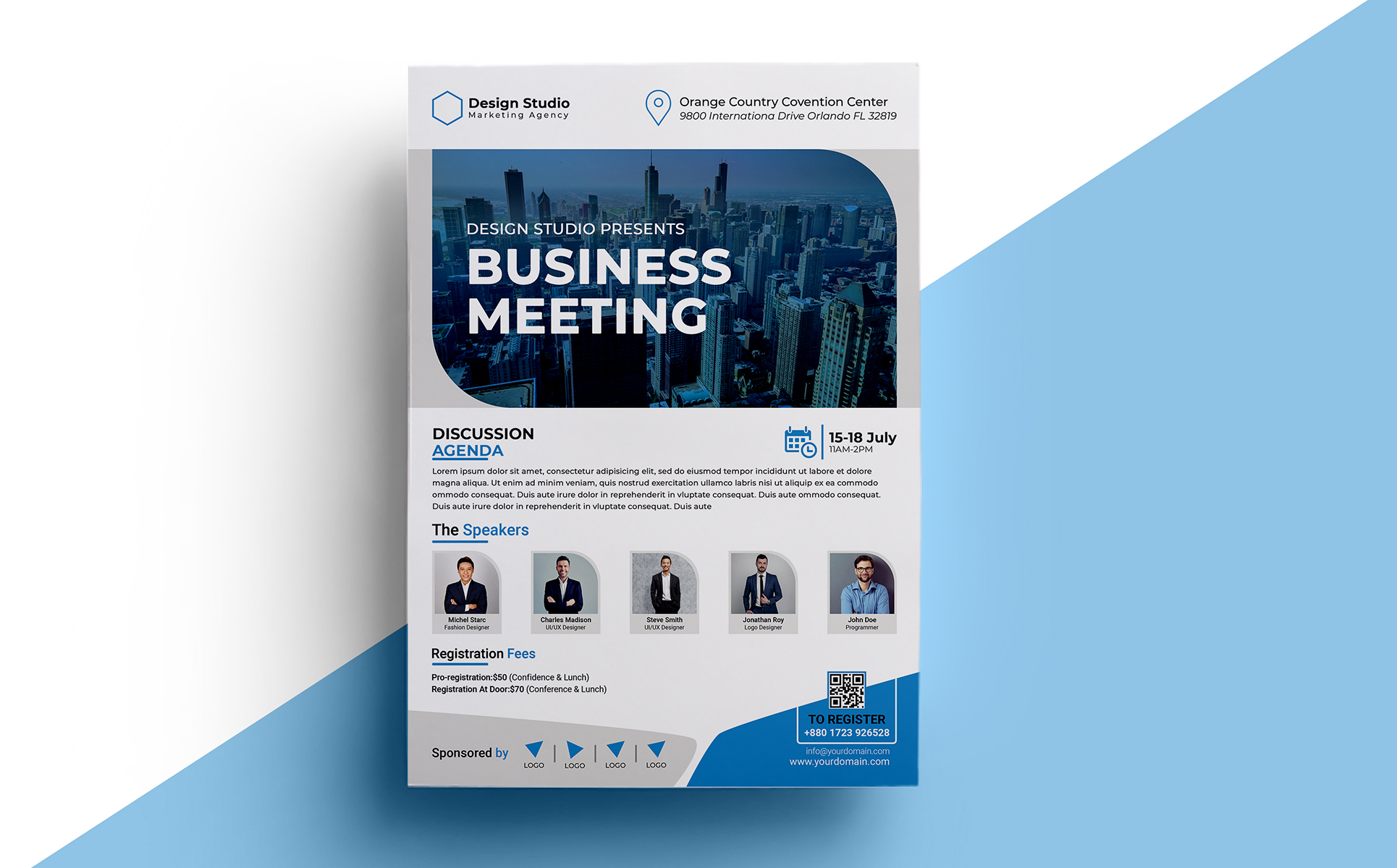 Download Фирменный стиль "CONFERENCE FLYER 06 - Corporate Identity Template" / CONFERENCE FLYER 06 - Corporate Identity Template - Фирменный стиль на тему графика 