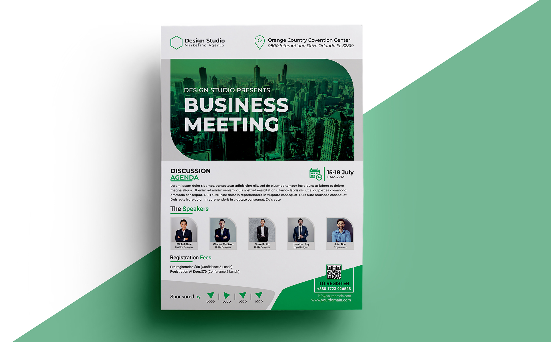 Download Фирменный стиль "CONFERENCE FLYER 06 - Corporate Identity Template" / CONFERENCE FLYER 06 - Corporate Identity Template - Фирменный стиль на тему графика 