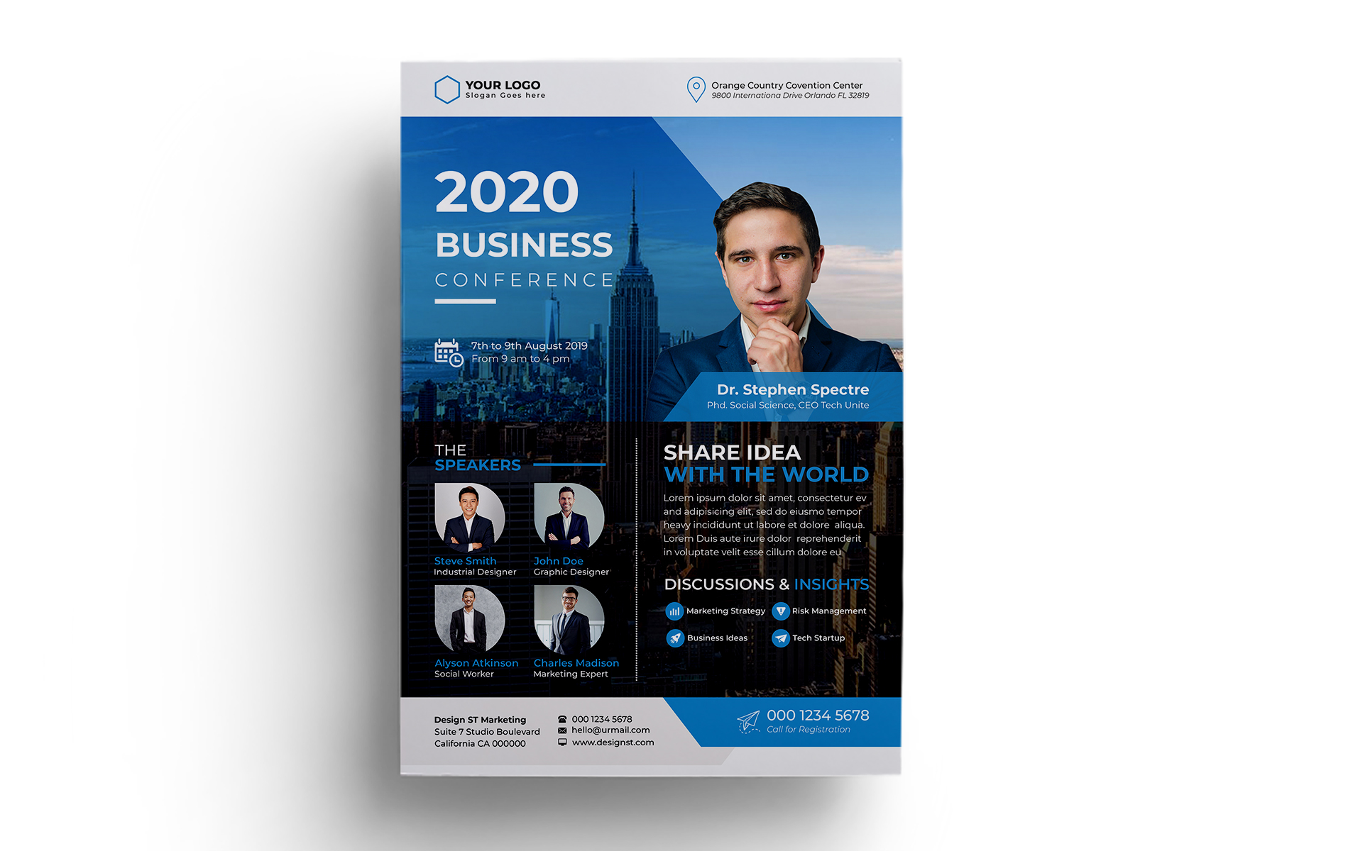 Download Фирменный стиль "Conference Flyer 09 - Corporate Identity Template" / Conference Flyer 09 - Corporate Identity Template - Фирменный стиль на тему графика a4 annual bundle business conference flyer conference flyer convention corporate event expo leaflet marketing meeting multipurpose newspaper poster professional psd