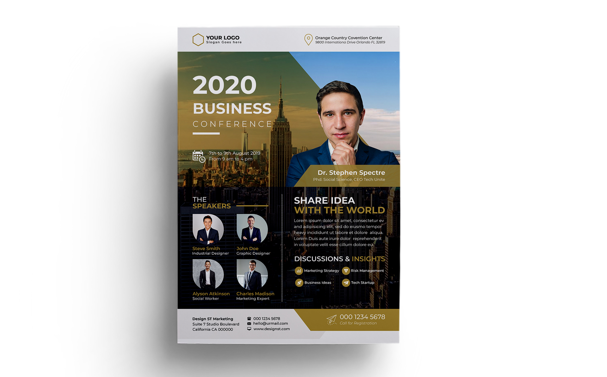 Download Фирменный стиль "Conference Flyer 09 - Corporate Identity Template" / Conference Flyer 09 - Corporate Identity Template - Фирменный стиль на тему графика a4 annual bundle business conference flyer conference flyer convention corporate event expo leaflet marketing meeting multipurpose newspaper poster professional psd