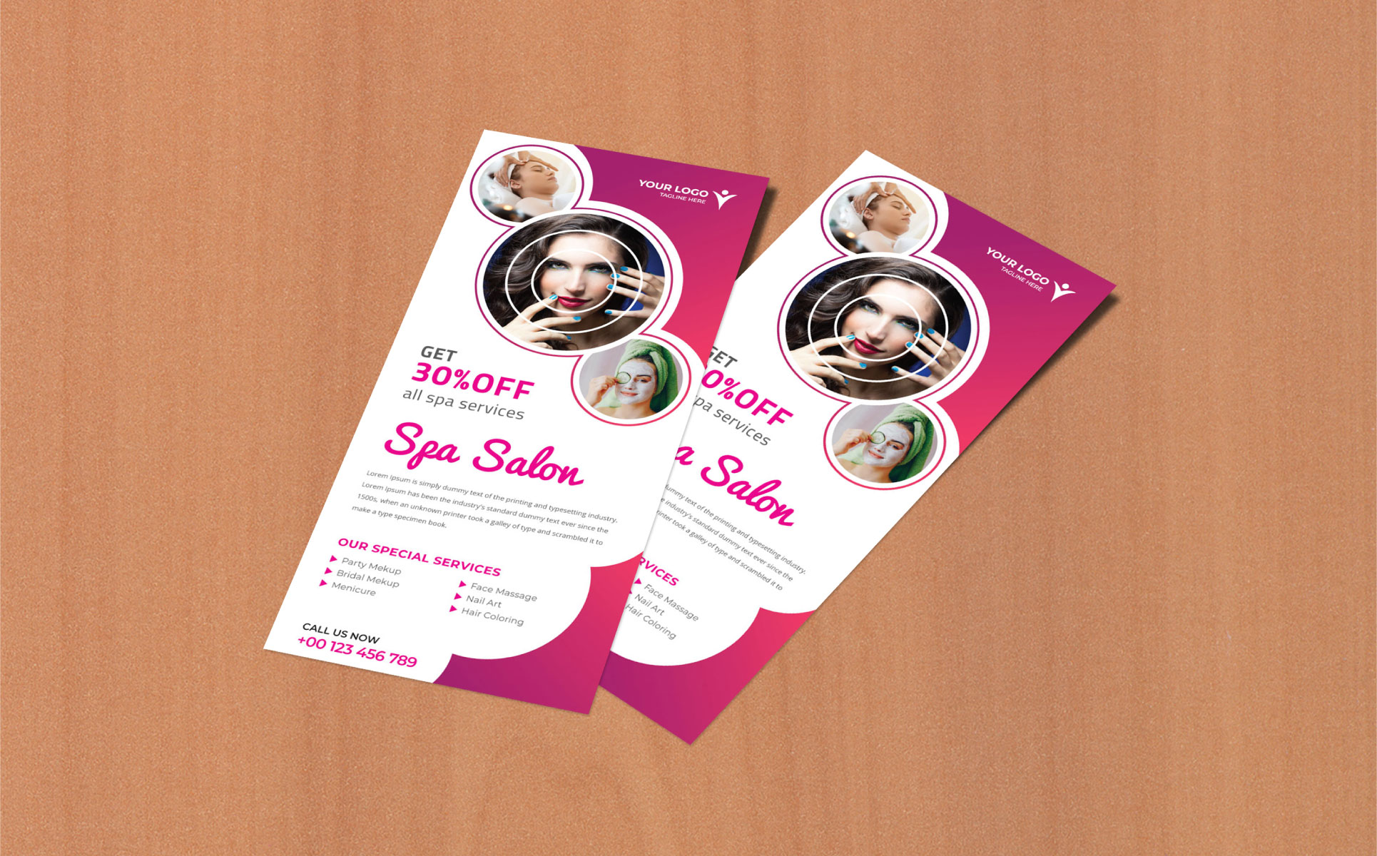 Download Фирменный стиль "Spa DL Rack Card - Corporate Identity Template" / Spa DL Rack Card - Corporate Identity Template - Фирменный стиль на тему графика spa rack card template dl flyer business salon beauty relux color design eps vector corporate brand offer fashion discount logo