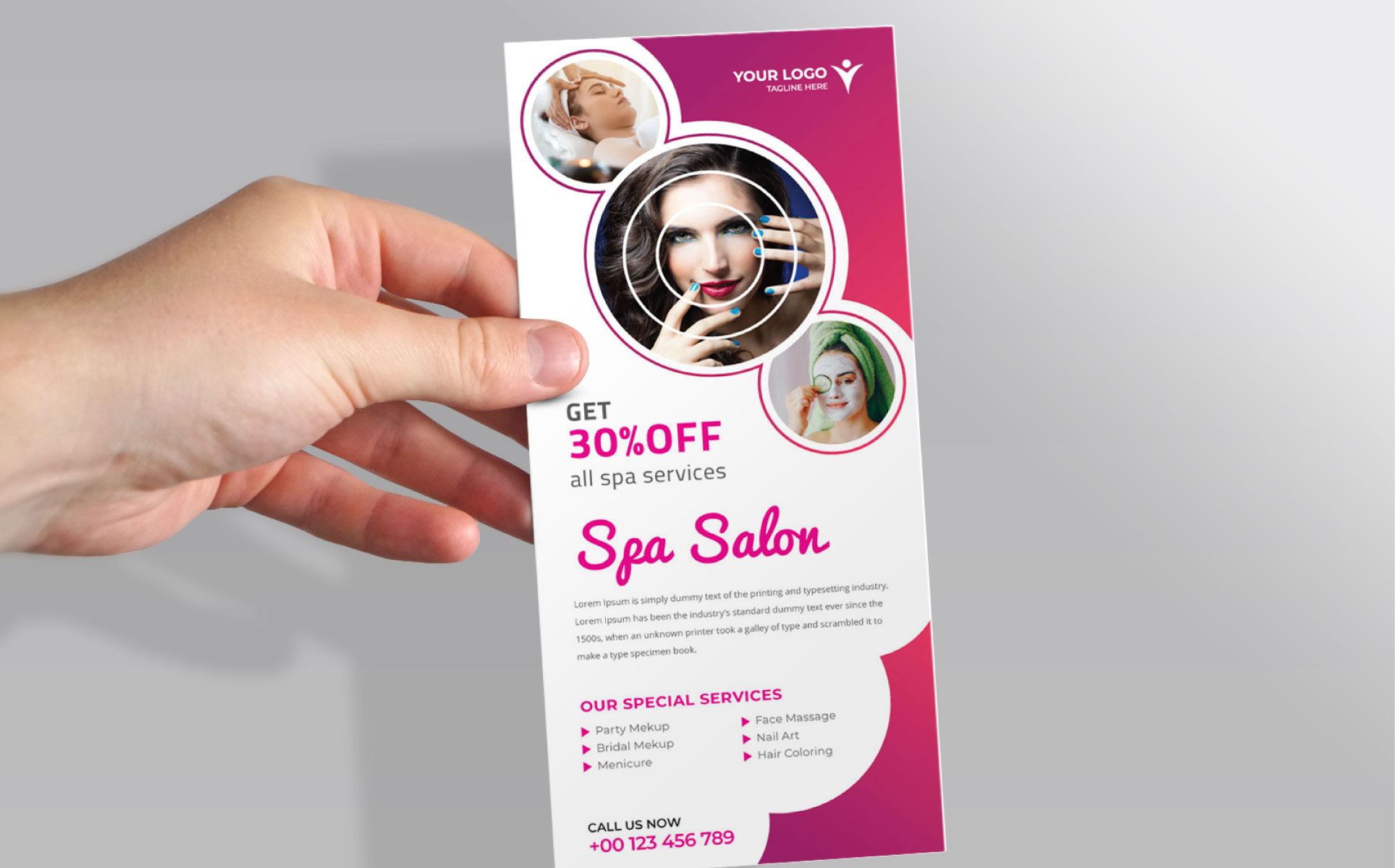 Download Фирменный стиль "Spa DL Rack Card - Corporate Identity Template" / Spa DL Rack Card - Corporate Identity Template - Фирменный стиль на тему графика spa rack card template dl flyer business salon beauty relux color design eps vector corporate brand offer fashion discount logo