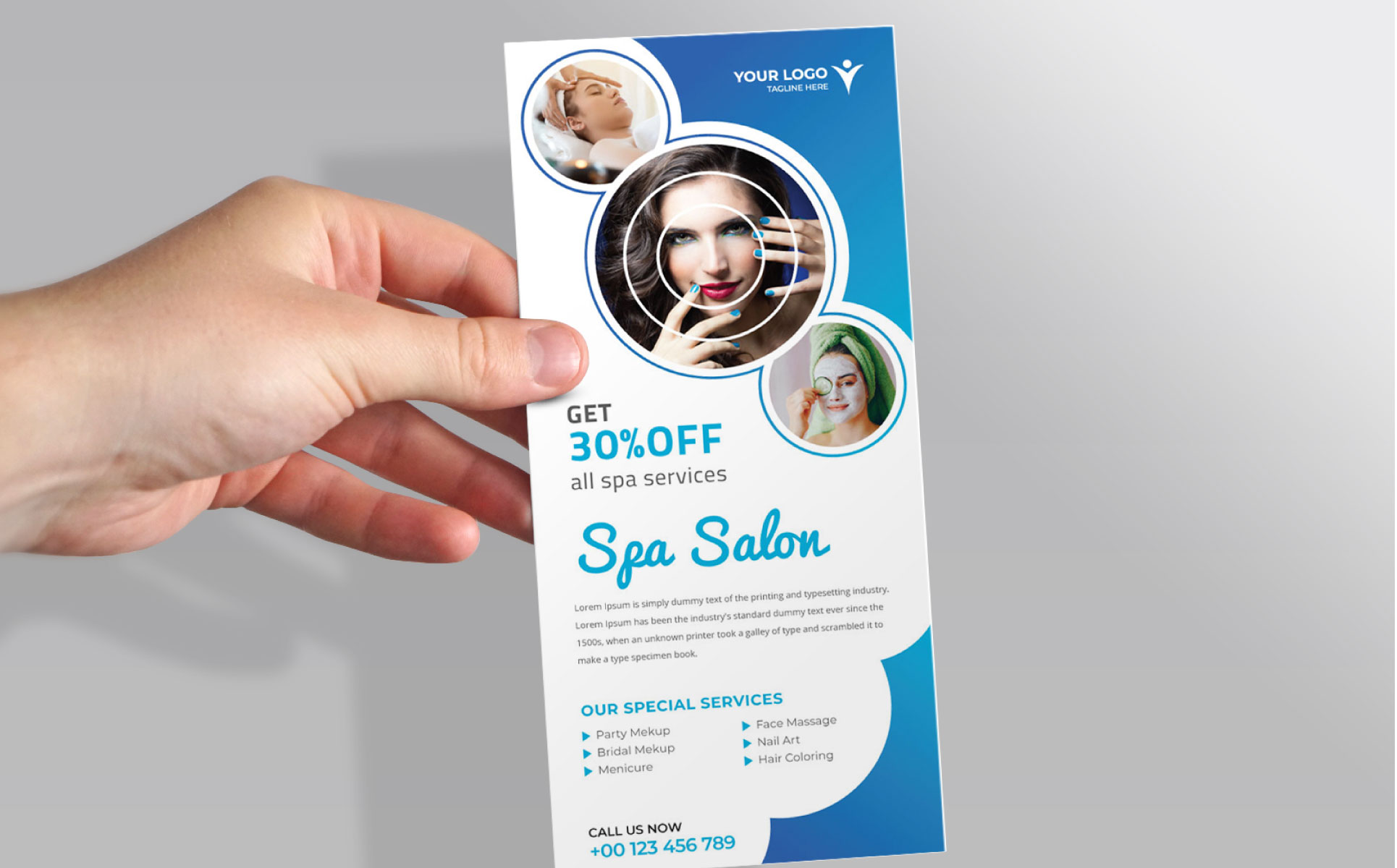 Download Фирменный стиль "Spa DL Rack Card - Corporate Identity Template" / Spa DL Rack Card - Corporate Identity Template - Фирменный стиль на тему графика spa rack card template dl flyer business salon beauty relux color design eps vector corporate brand offer fashion discount logo