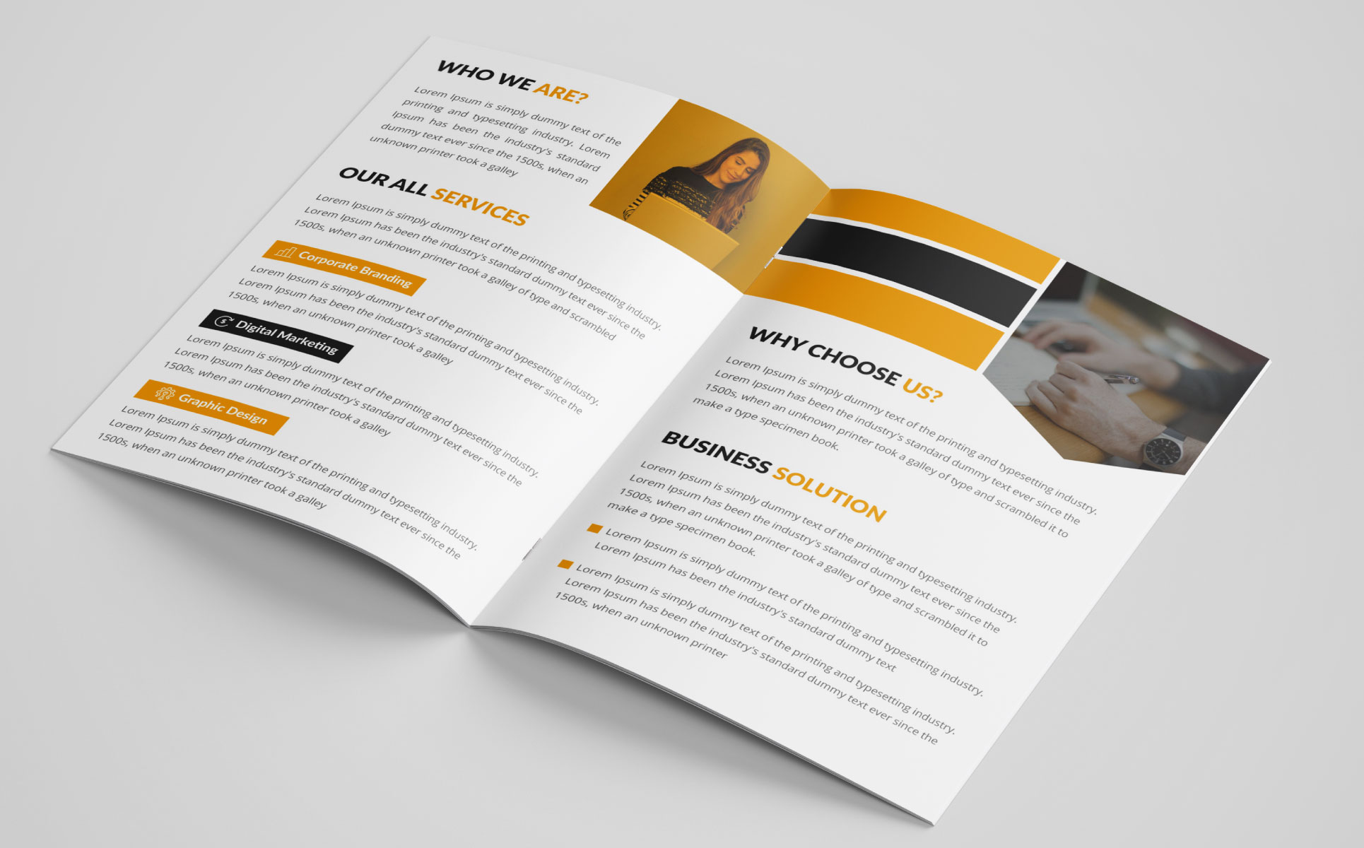 Download Фирменный стиль "Business Brochure - Corporate Identity Template" / Business Brochure - Corporate Identity Template - Фирменный стиль на тему графика brochure business template company page project letter corporate portfolio report clean annual brochure stationary proposal flyer marketing fold profile