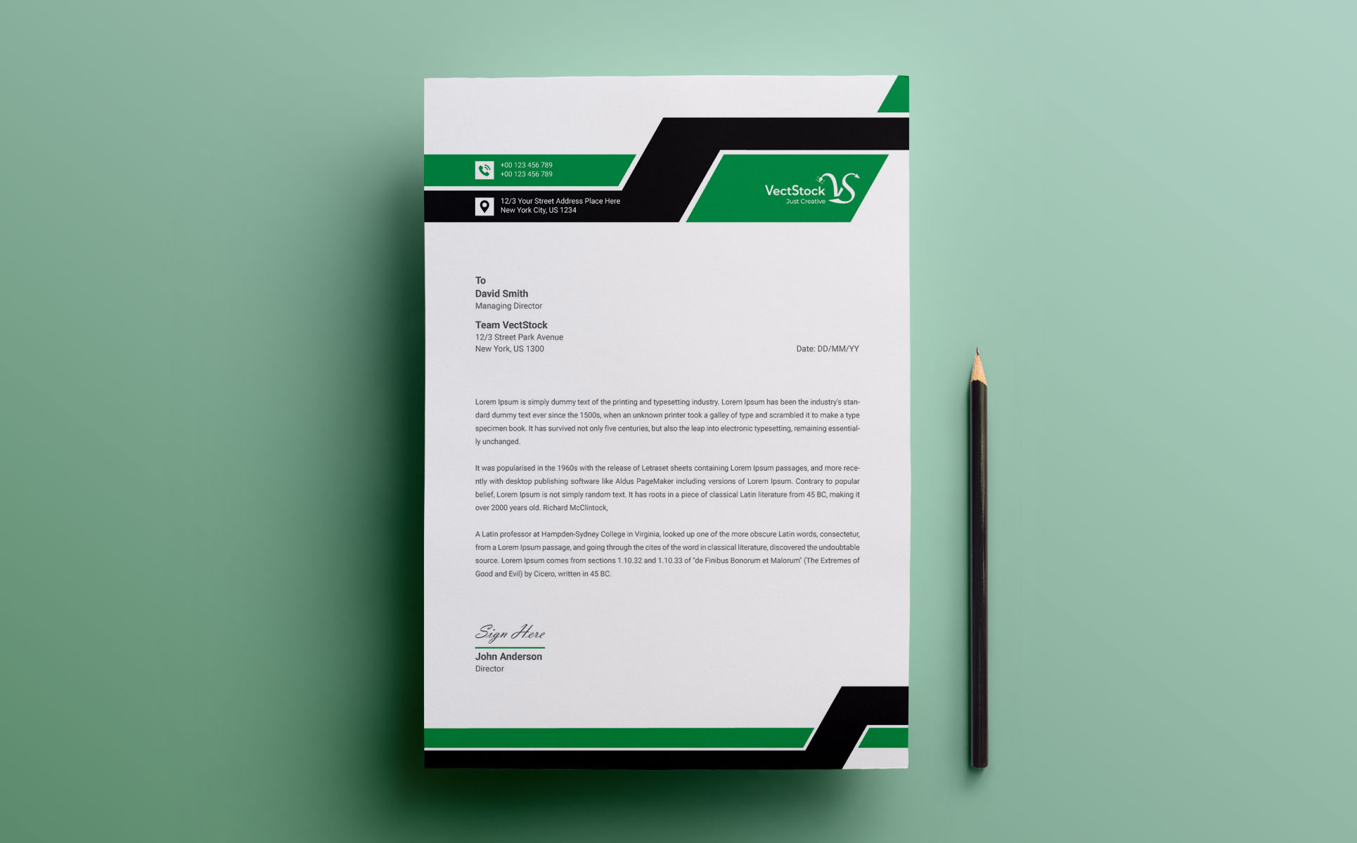 Download Фирменный стиль "Letterhead - Corporate Identity Template" / Letterhead - Corporate Identity Template - Фирменный стиль на тему графика brand branding business letterhead clean corporate identity creative dark design pad template line modern presentation professional psd red stationery us