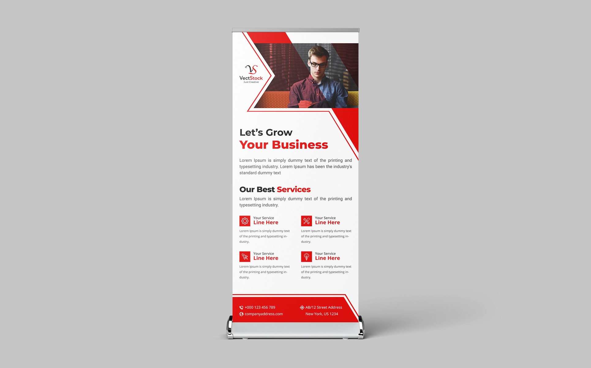 Download Фирменный стиль "Business Roll Up Banner - Corporate Identity Template" / Business Roll Up Banner - Corporate Identity Template - Фирменный стиль на тему графика banner abstract signage stand banner board business corporate bundle set collection display identity information mock up modern presentation ribbon roll