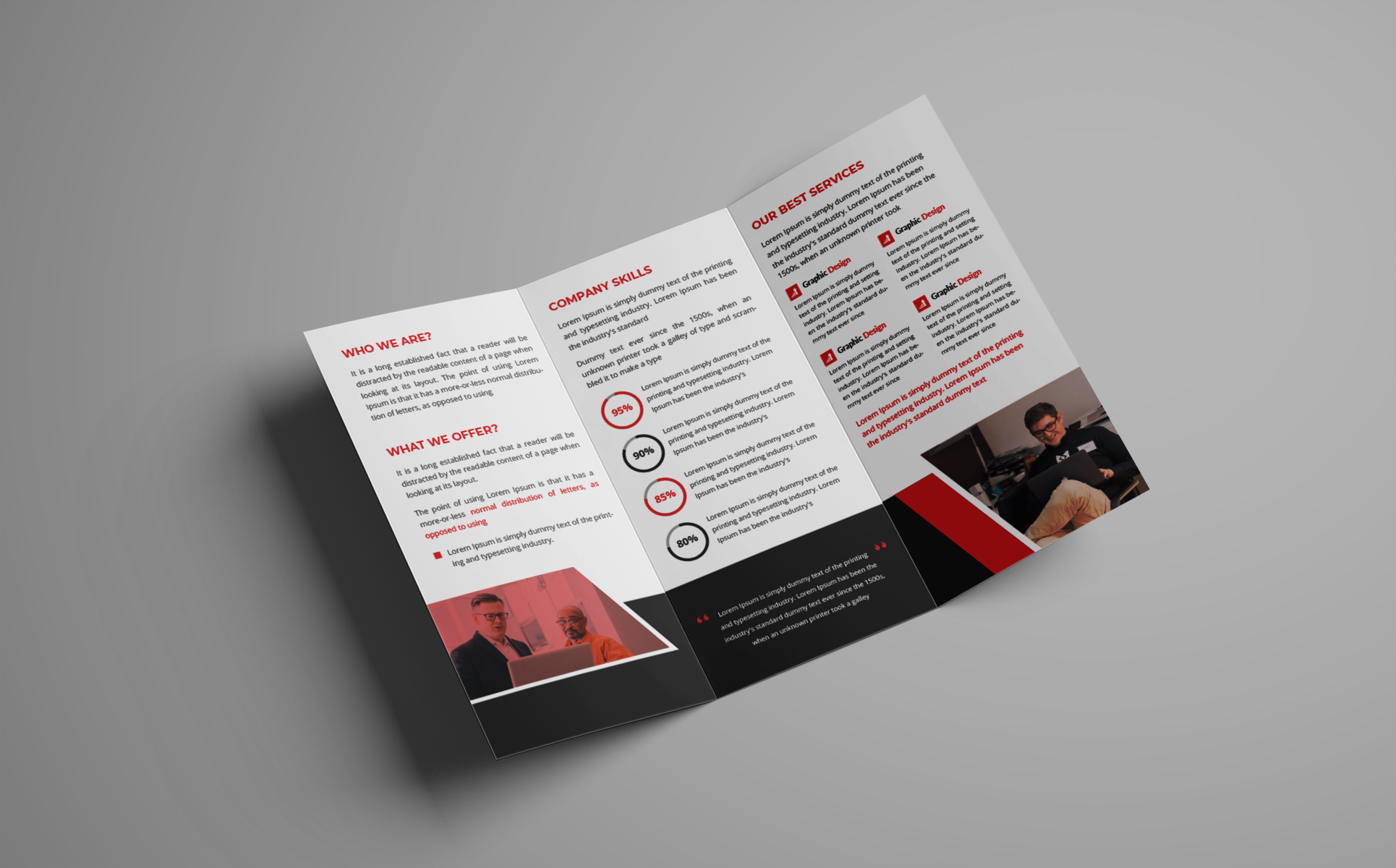 Download Фирменный стиль "Tri-fold Brochure - Corporate Identity Template" / Tri-fold Brochure - Corporate Identity Template - Фирменный стиль на тему графика brochure tri-fold brochure flyer poster business template template catalog corporate trifold bifold print page trend tri flyer cover identity company