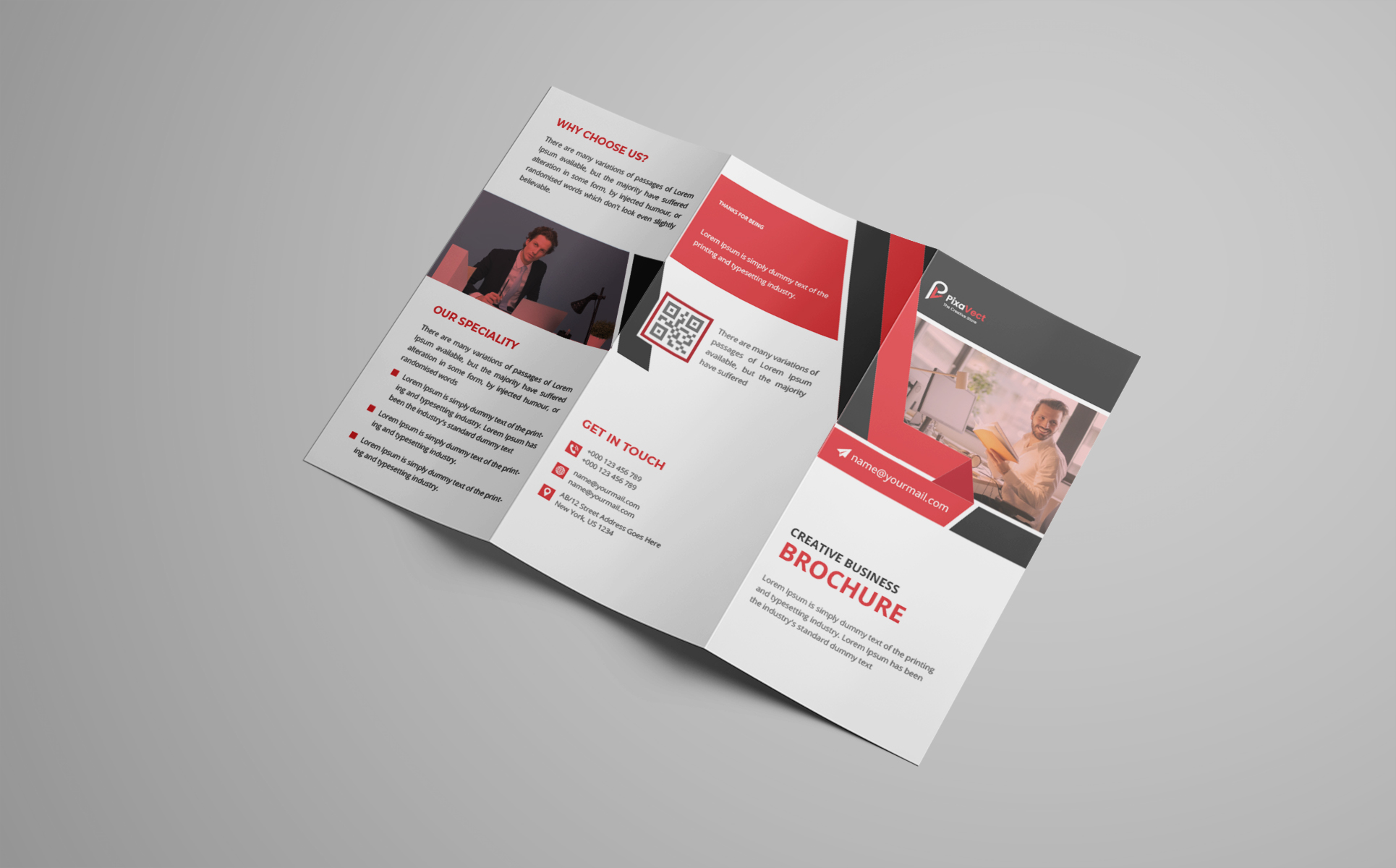 Download Фирменный стиль "Tri-fold Brochure - Corporate Identity Template" / Tri-fold Brochure - Corporate Identity Template - Фирменный стиль на тему графика brochure tri-fold brochure flyer poster business template template catalog corporate trifold bifold print page trend tri flyer cover identity company