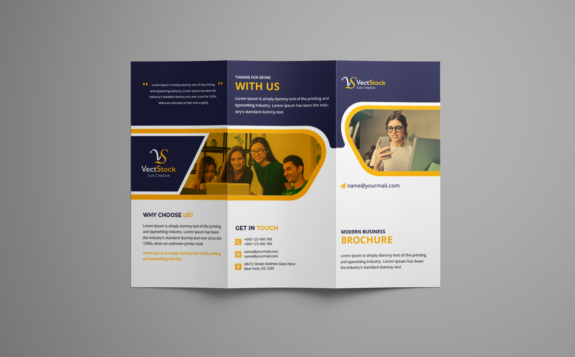 Download Фирменный стиль "Business Tri-fold Brochure - Corporate Identity Template" / Business Tri-fold Brochure - Corporate Identity Template - Фирменный стиль на тему графика brochure tri-fold brochure flyer poster business template template catalog corporate trifold bifold print page trend tri flyer cover identity company