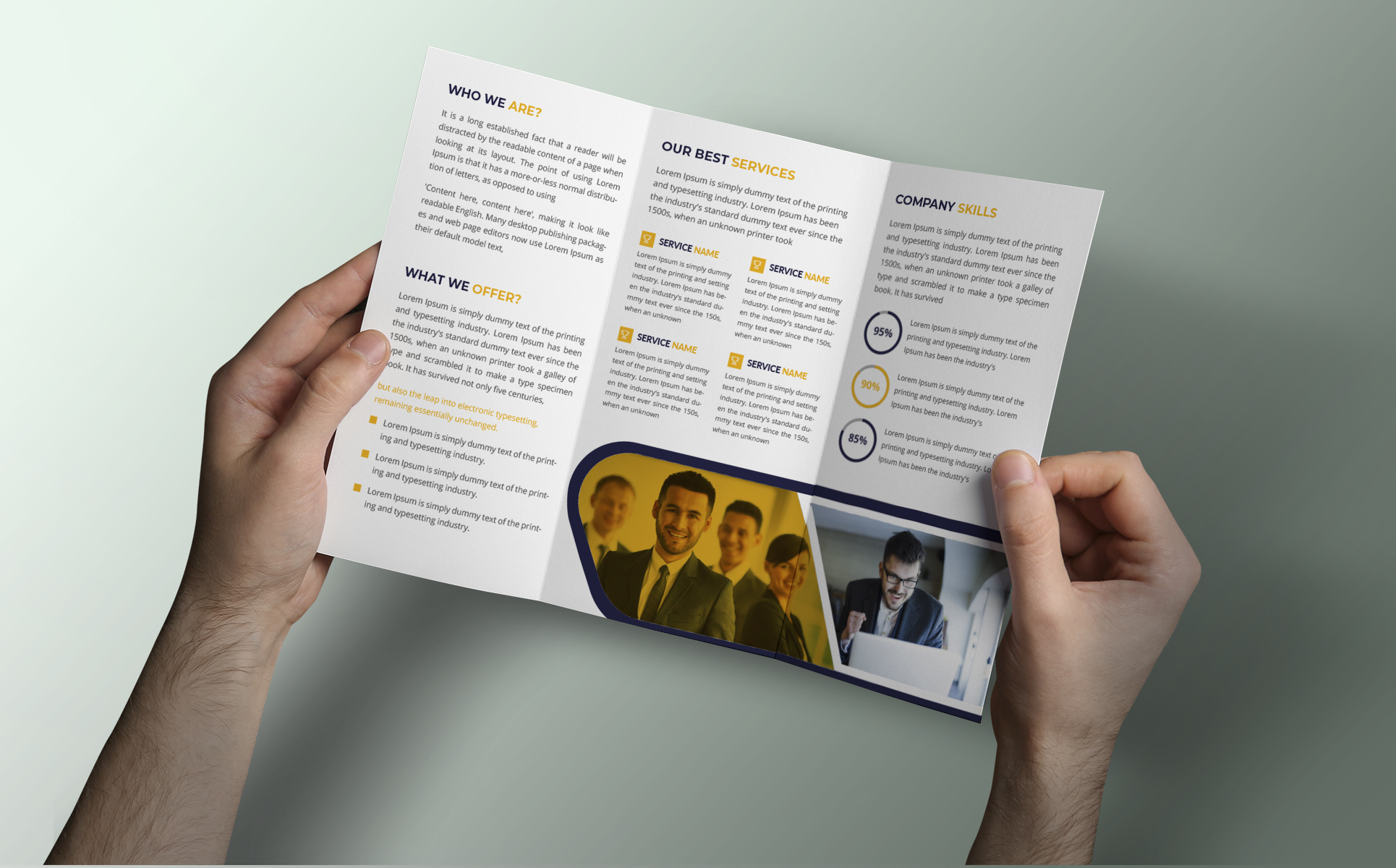 Download Фирменный стиль "Business Tri-fold Brochure - Corporate Identity Template" / Business Tri-fold Brochure - Corporate Identity Template - Фирменный стиль на тему графика brochure tri-fold brochure flyer poster business template template catalog corporate trifold bifold print page trend tri flyer cover identity company