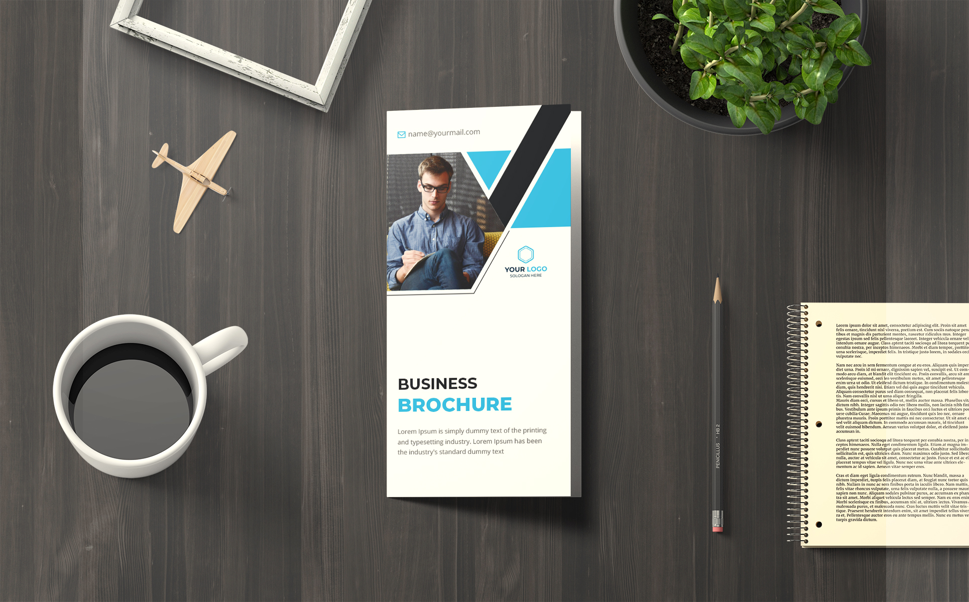 Download Фирменный стиль "Trifold Brochure - Corporate Identity Template" / Trifold Brochure - Corporate Identity Template - Фирменный стиль на тему графика brochure tri-fold brochure flyer poster business template template catalog corporate trifold bifold print page trend tri flyer cover identity company
