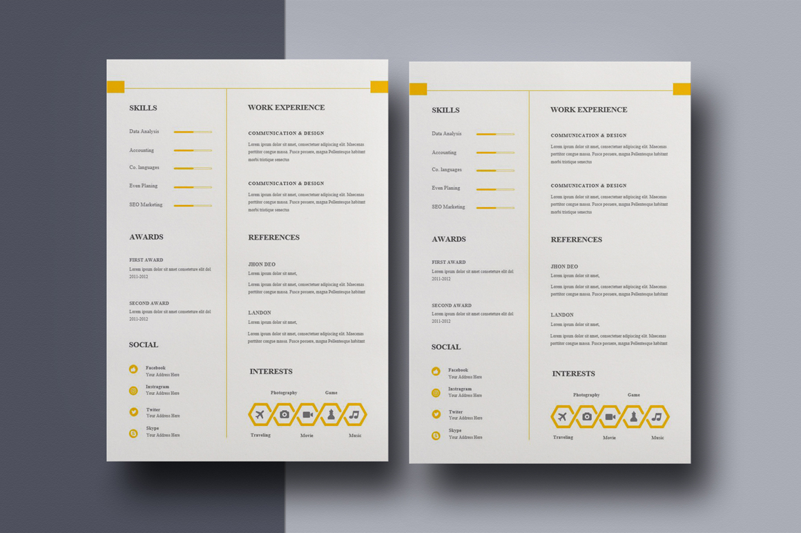 Download Резюме "Alvarado Resume Template" / Alvarado Resume Template - Резюме на тему графика resume cv creative clean word business card template corporate modern professional style alvarado ai psd
