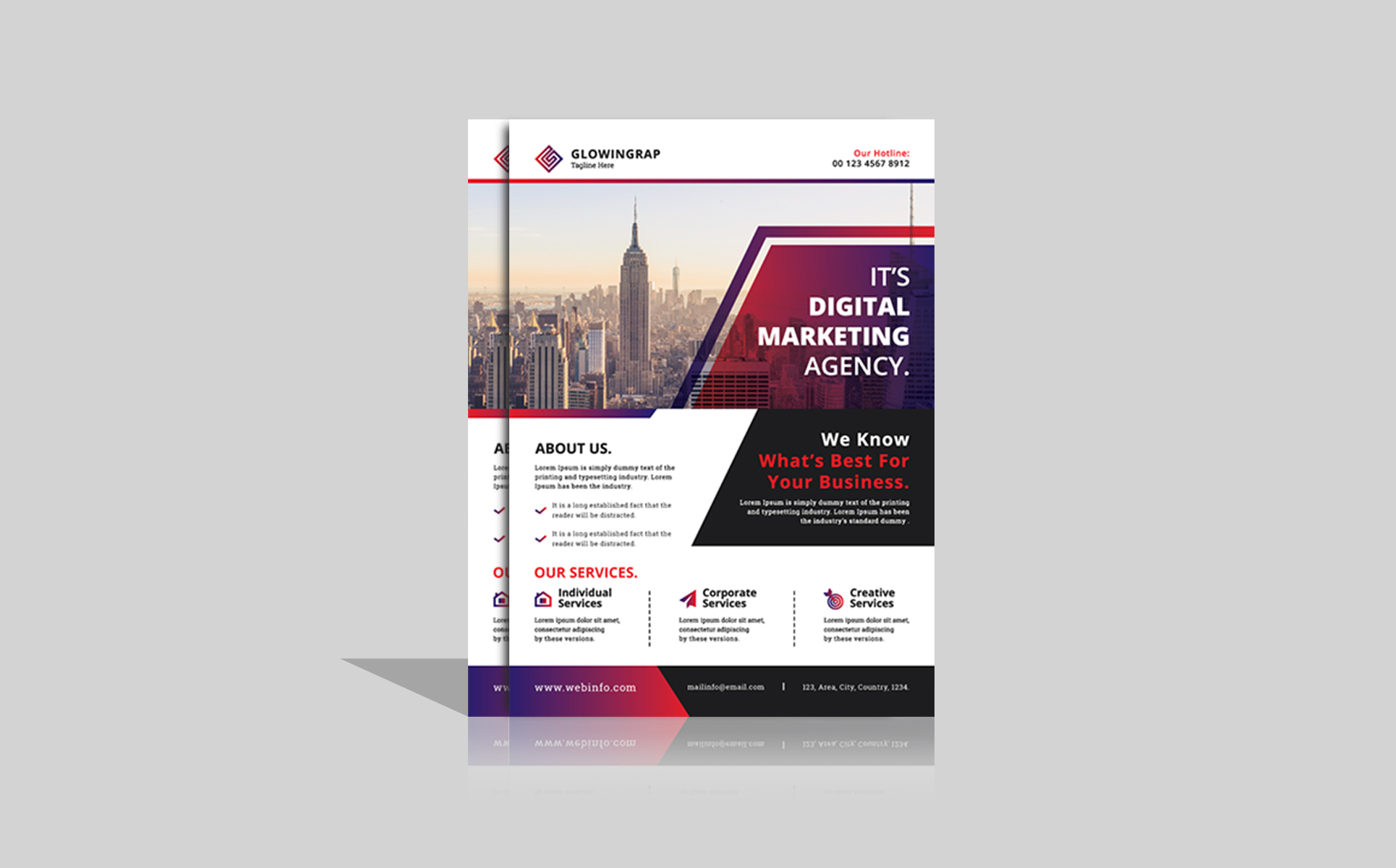 Download Фирменный стиль "Flyer Design - Corporate Identity Template" / Flyer Design - Corporate Identity Template - Фирменный стиль на тему графика flyer corporate creative marketing agency modern leaflet professional offical branding design multipurpose company business