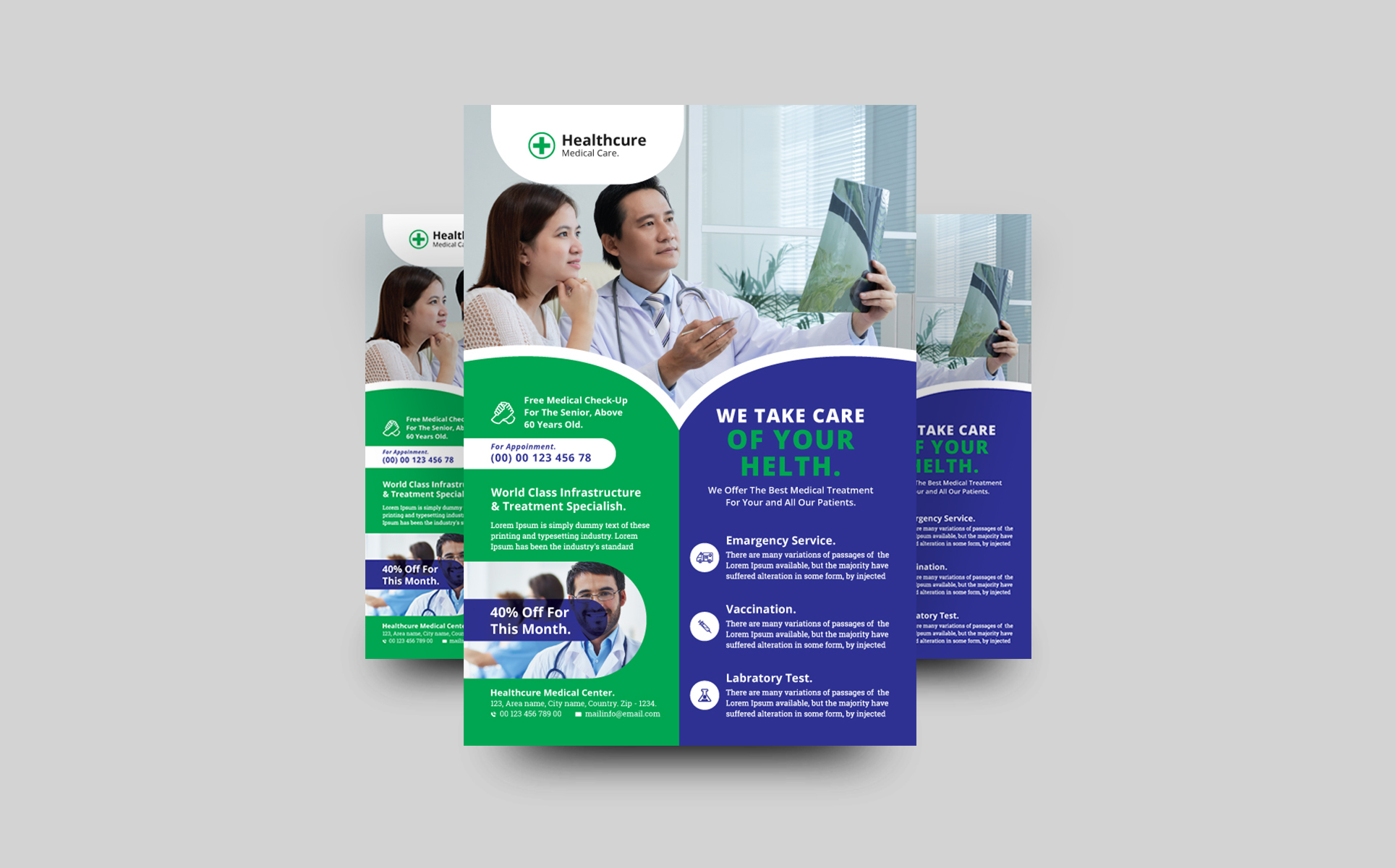 Download Фирменный стиль "Medical Flyer - Corporate Identity Template" / Medical Flyer - Corporate Identity Template - Фирменный стиль на тему графика flyer flyerdesign medical lab clinic doctor teatement operation test medicalflyer marketing promotion professional graphic design banner poster