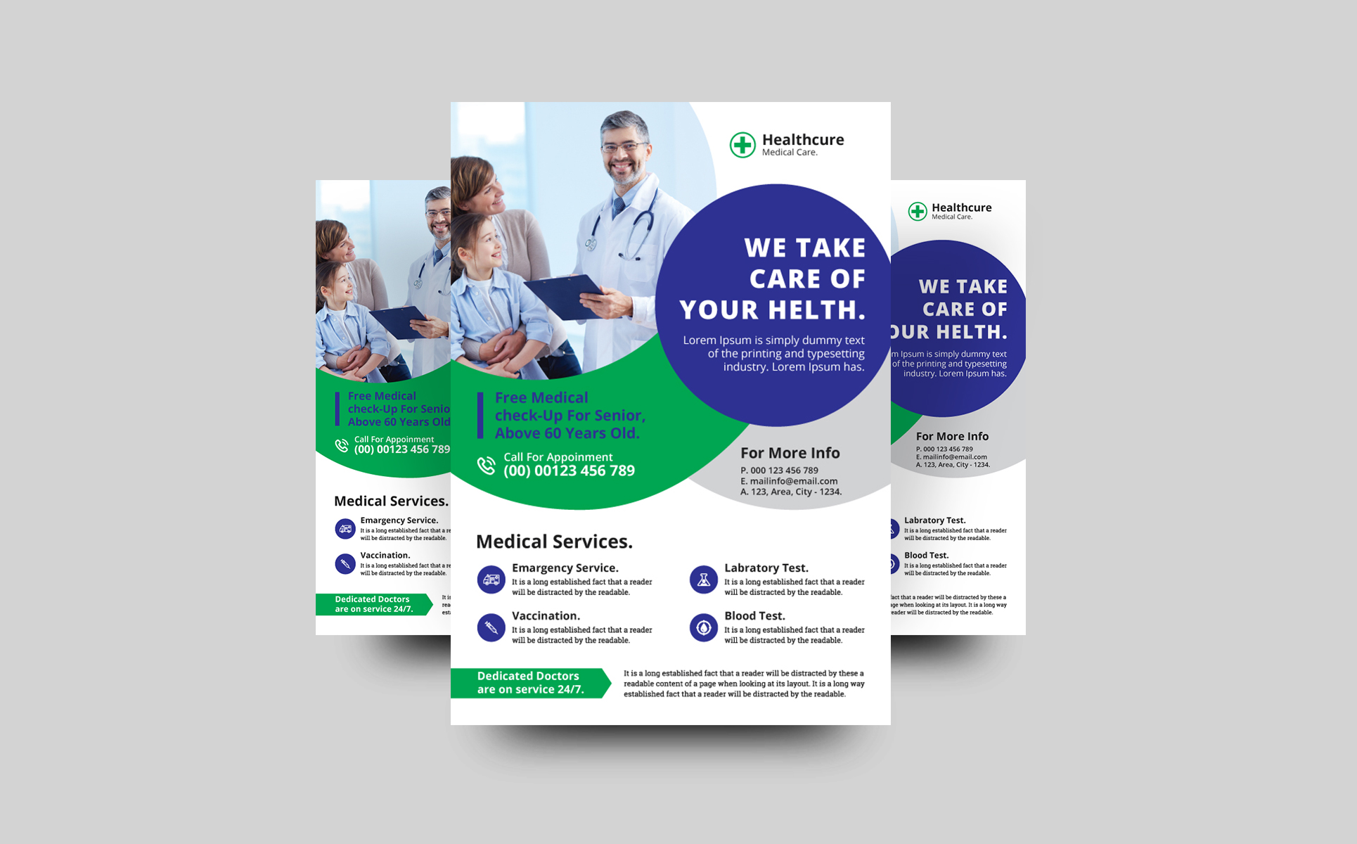Download Фирменный стиль "Clinic Flyer - Corporate Identity Template" / Clinic Flyer - Corporate Identity Template - Фирменный стиль на тему графика flyer flyerdesign medicalflyer clinic doctor hospital test treatement marketing branding corporate advertiging