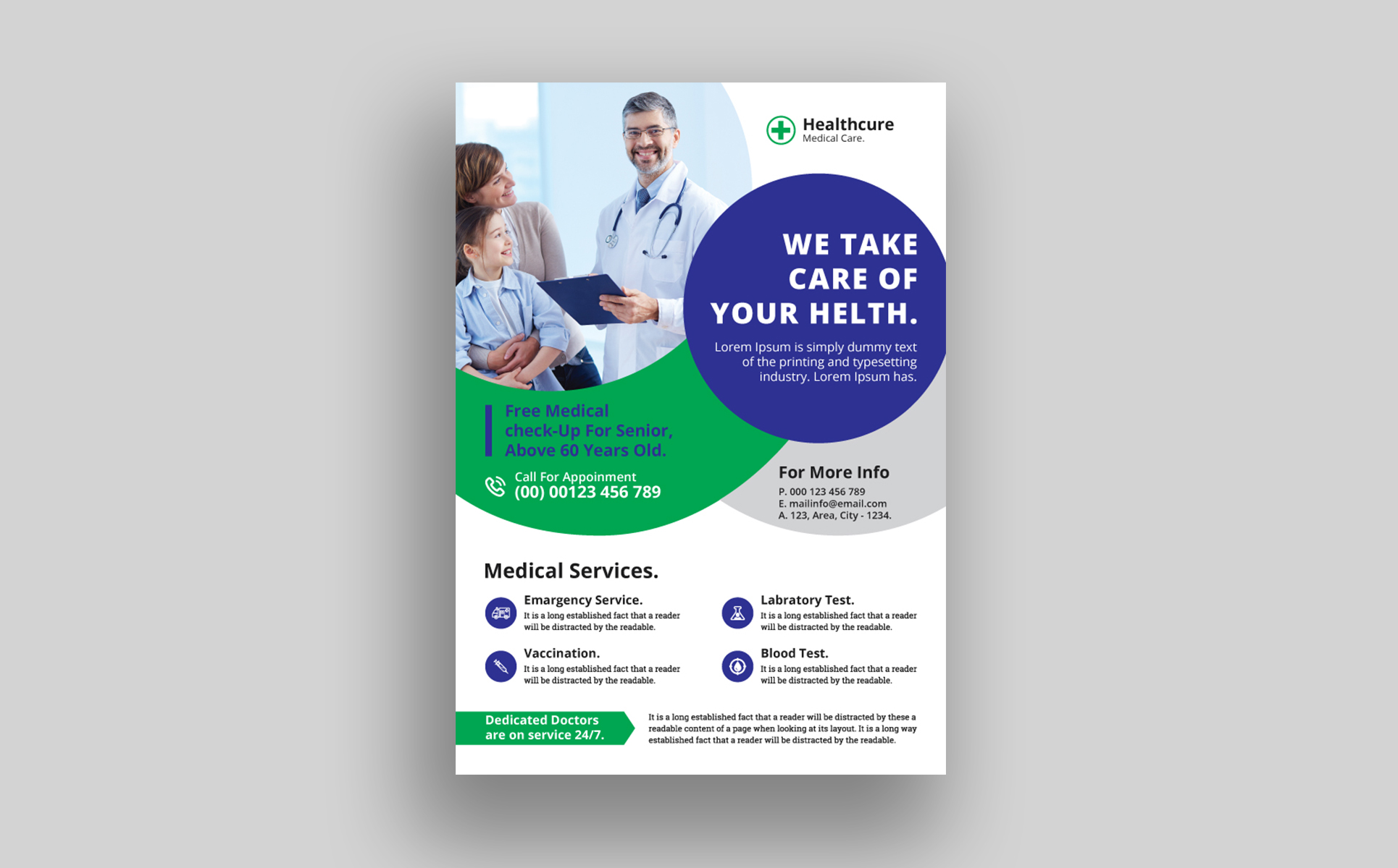 Download Фирменный стиль "Clinic Flyer - Corporate Identity Template" / Clinic Flyer - Corporate Identity Template - Фирменный стиль на тему графика flyer flyerdesign medicalflyer clinic doctor hospital test treatement marketing branding corporate advertiging