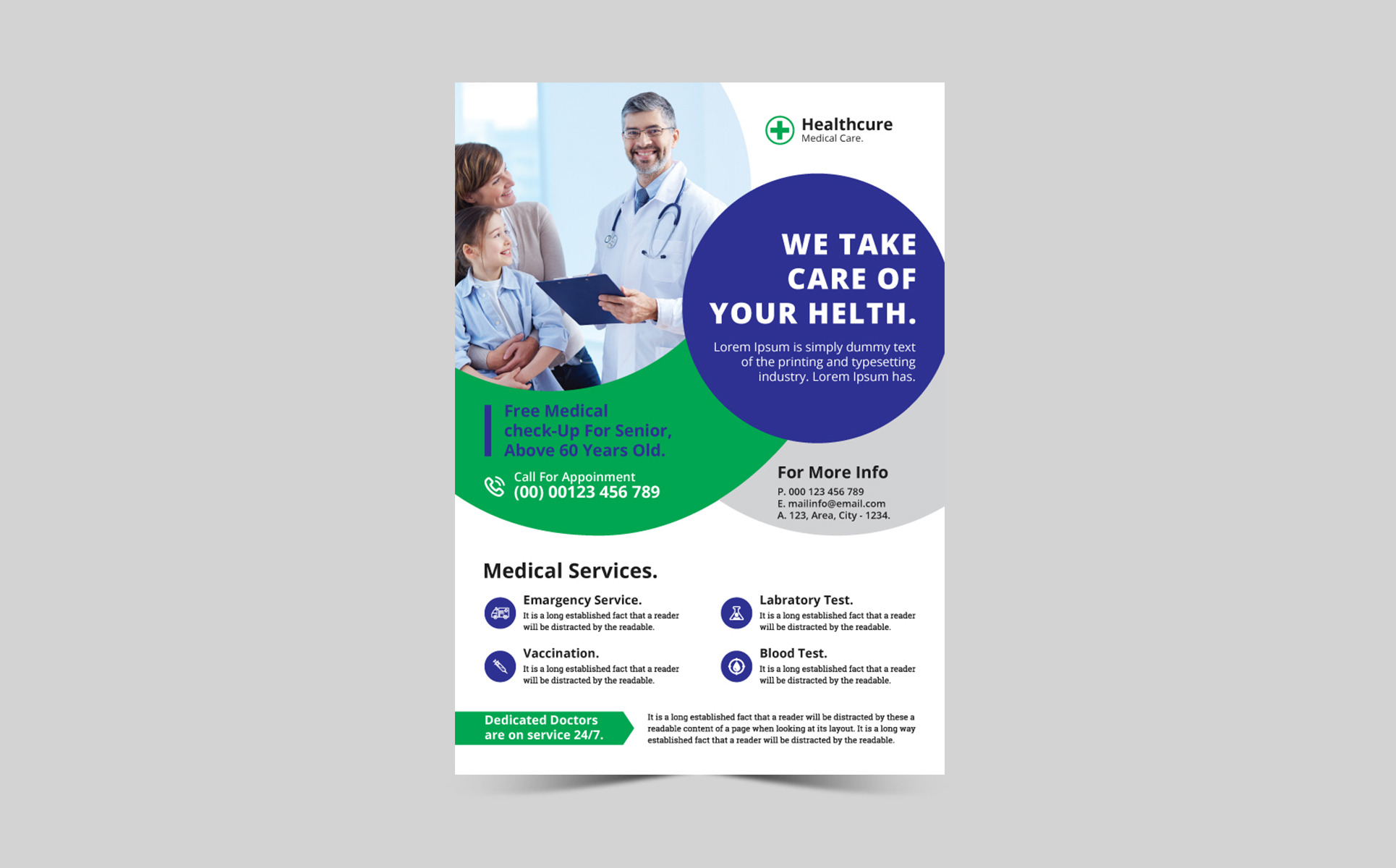 Download Фирменный стиль "Clinic Flyer - Corporate Identity Template" / Clinic Flyer - Corporate Identity Template - Фирменный стиль на тему графика flyer flyerdesign medicalflyer clinic doctor hospital test treatement marketing branding corporate advertiging