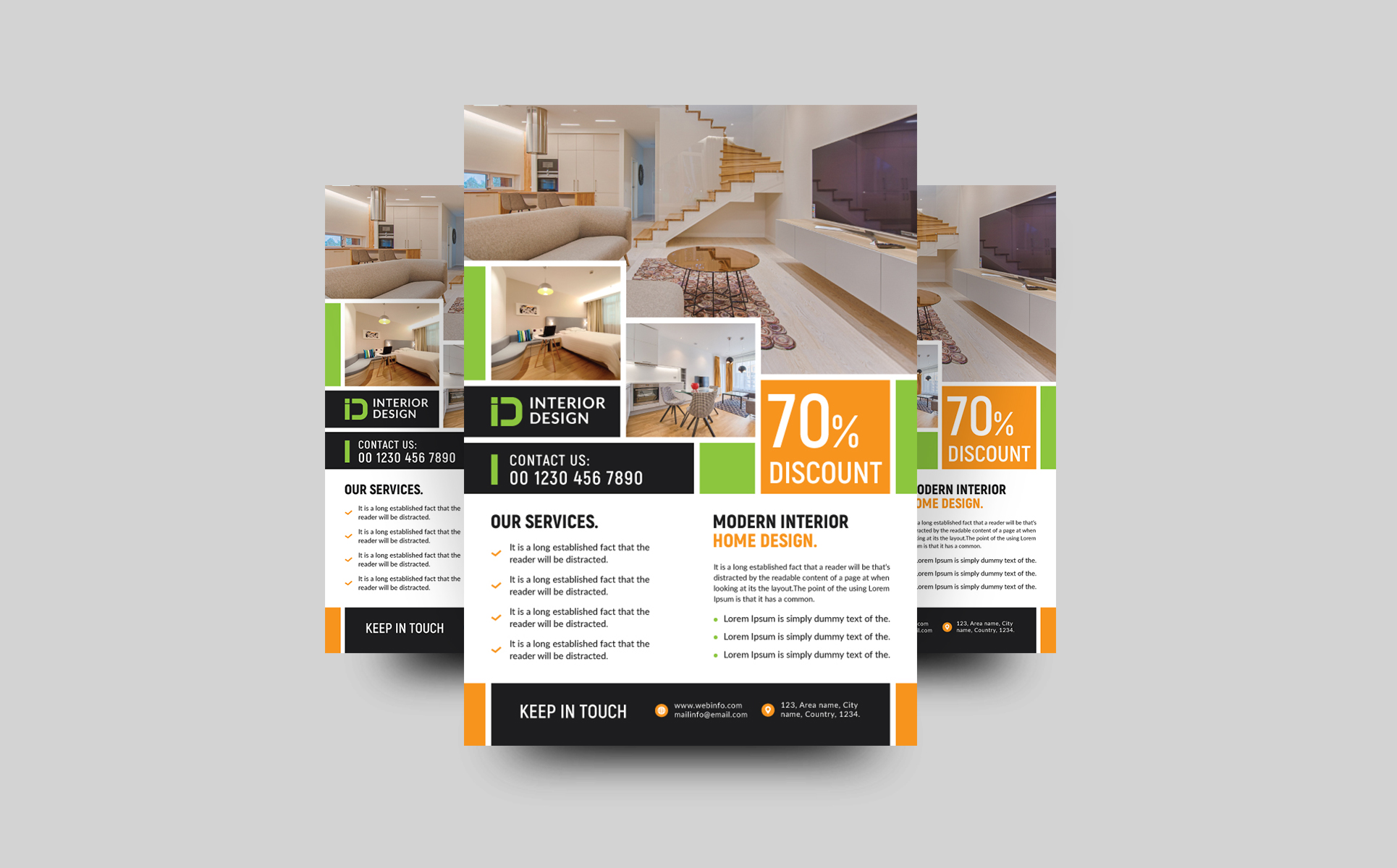 Download Фирменный стиль "Interior Design Flyer - Corporate Identity Template" / Interior Design Flyer - Corporate Identity Template - Фирменный стиль на тему графика interior design flyer branding home sale brand marketing professional official international business corporate indentity