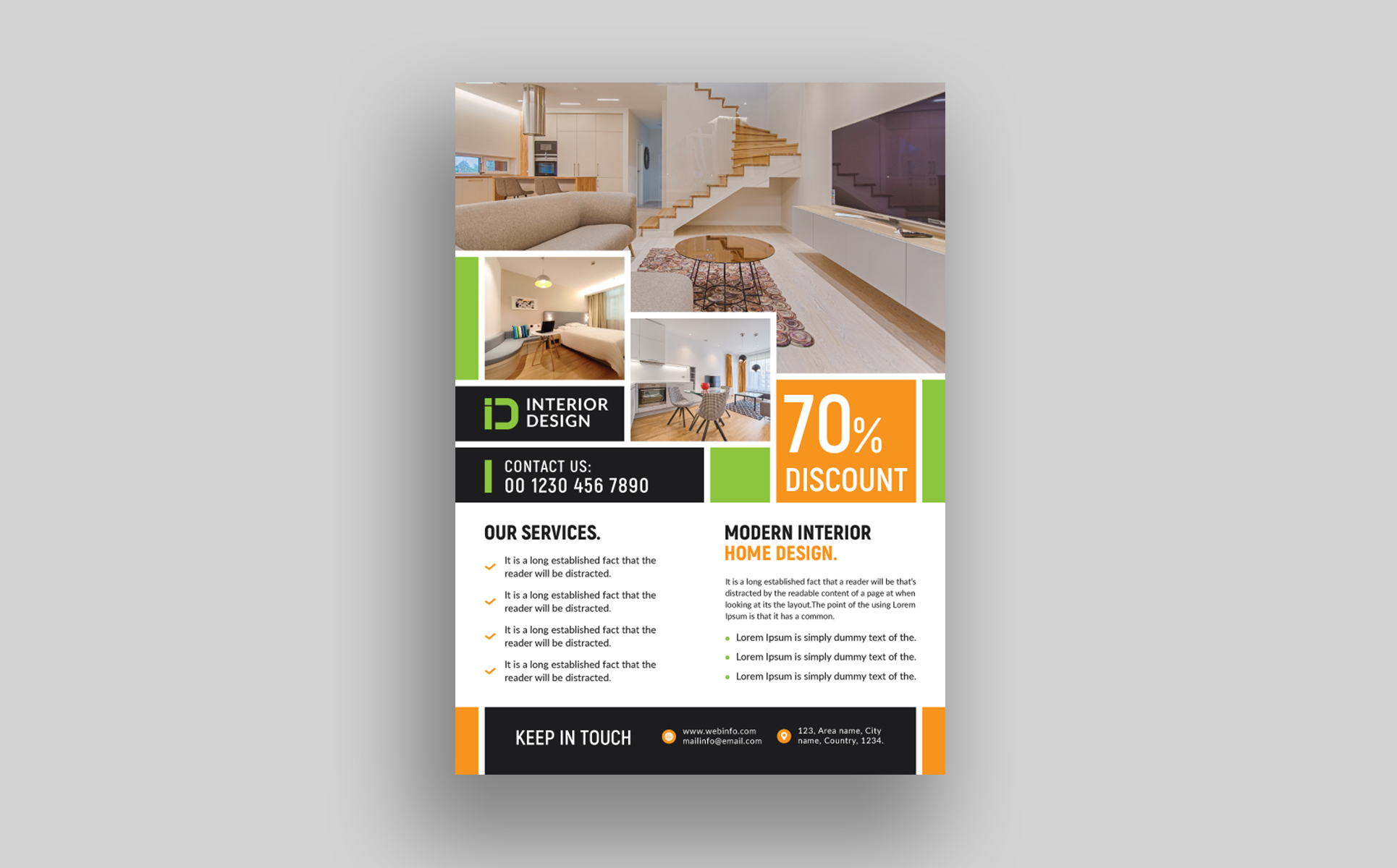 Download Фирменный стиль "Interior Design Flyer - Corporate Identity Template" / Interior Design Flyer - Corporate Identity Template - Фирменный стиль на тему графика interior design flyer branding home sale brand marketing professional official international business corporate indentity