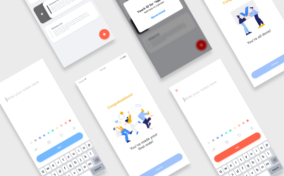 Download UI элементы "Beq Note Taker UI Design " / Beq Note Taker UI Design  - UI элементы на тему графика ui design ux adobe illustrator photoshop xd web app software flat modern cute