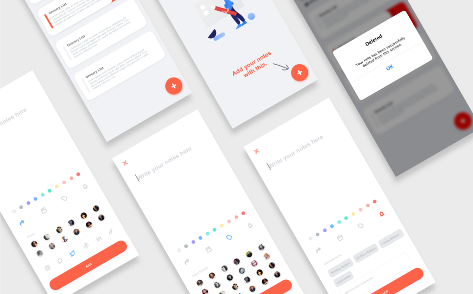 Download UI элементы "Beq Note Taker UI Design " / Beq Note Taker UI Design  - UI элементы на тему графика ui design ux adobe illustrator photoshop xd web app software flat modern cute