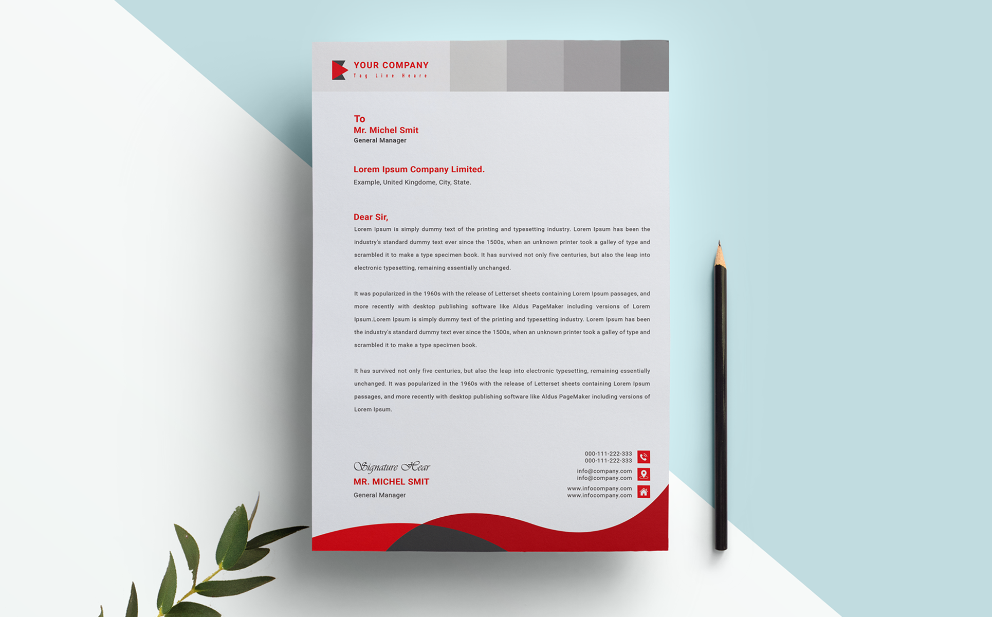 Download Фирменный стиль "Letterhead - Corporate Identity Template" / Letterhead - Corporate Identity Template - Фирменный стиль на тему графика brand branding business letterhead clean corporate identity creative dark design pad templateundefined