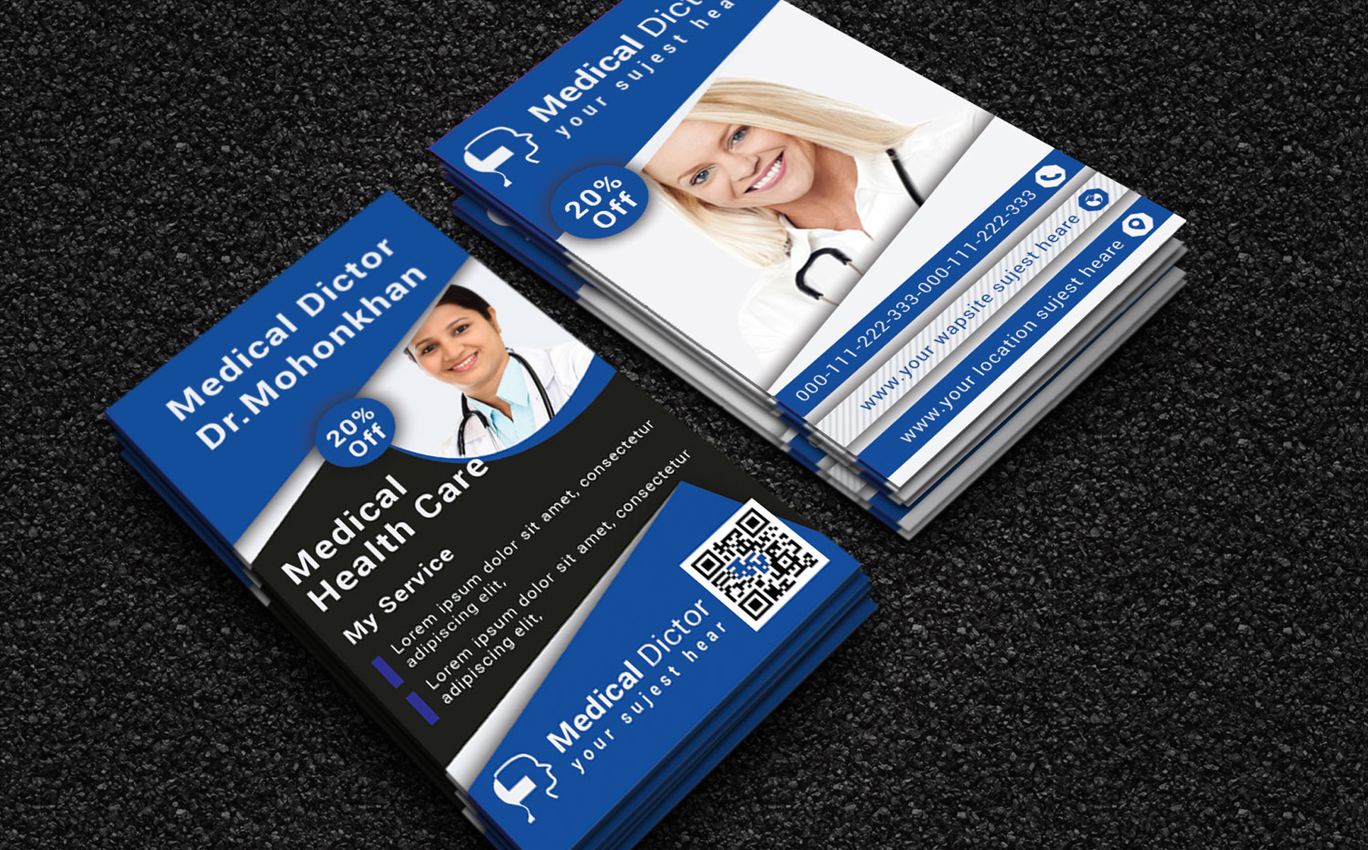 Download Фирменный стиль "Medical Business card - Corporate Identity Template" / Medical Business card - Corporate Identity Template - Фирменный стиль на тему графика care clean clinic clinical colorful corporate creative dentist design health heart horizontal hospital medical modern multipurpose neurology orthopedics patient people