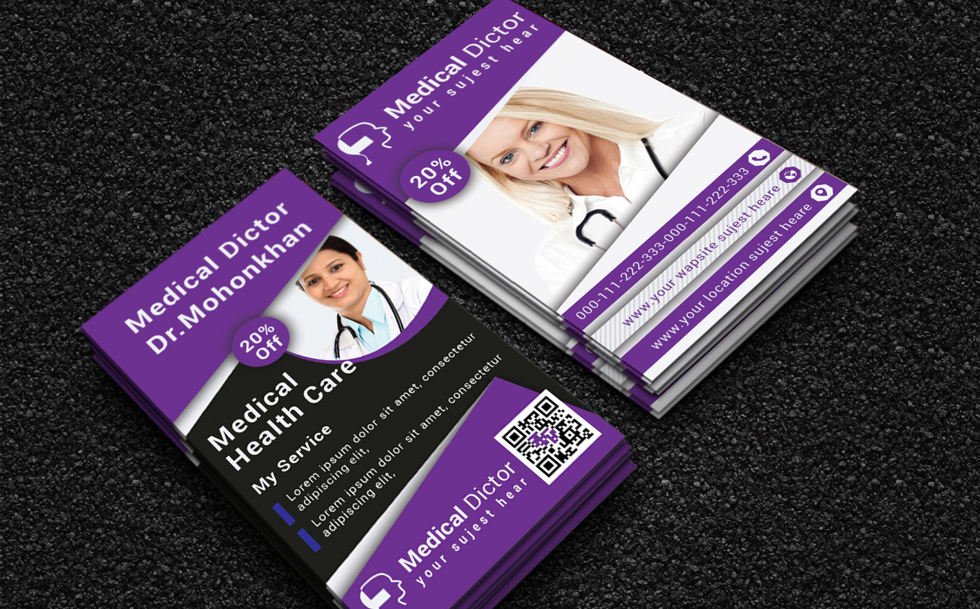 Download Фирменный стиль "Medical Business card - Corporate Identity Template" / Medical Business card - Corporate Identity Template - Фирменный стиль на тему графика care clean clinic clinical colorful corporate creative dentist design health heart horizontal hospital medical modern multipurpose neurology orthopedics patient people