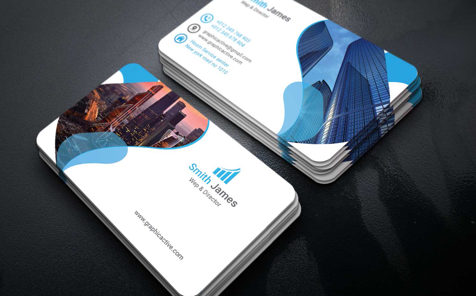 Download Фирменный стиль "Creative Business Card - Corporate Identity Template" / Creative Business Card - Corporate Identity Template - Фирменный стиль на тему графика agency black blue business card clean cmyk company corporate creative design elegant green modern orange original outstanding photoshop print ready