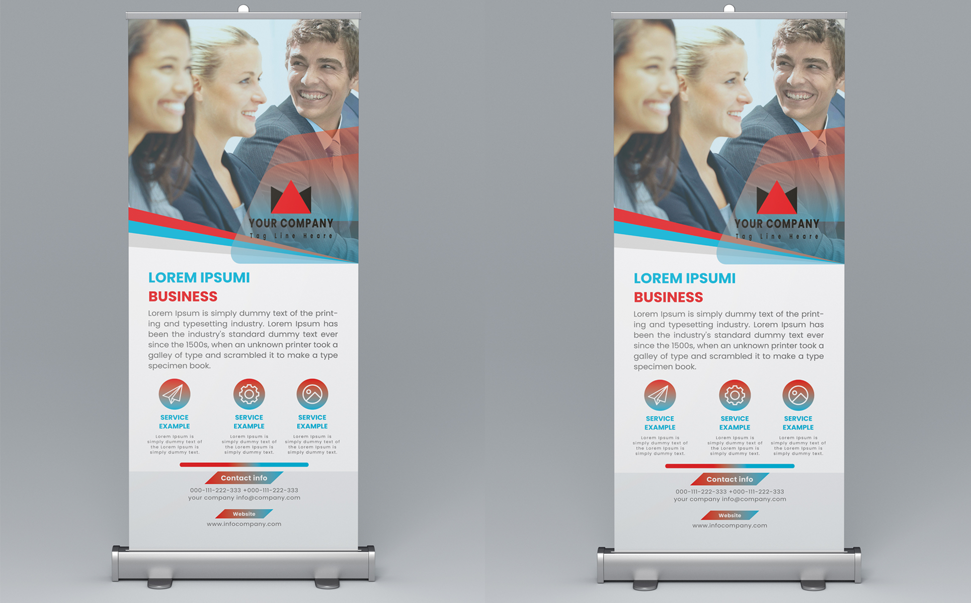 Download Фирменный стиль "Roll up Banner Design - Corporate Identity Template" / Roll up Banner Design - Corporate Identity Template - Фирменный стиль на тему графика advertisement banners blue bundle business clean company corporate creative design display global marketing modern multipurpose photoshop professional promotion roll-up banner