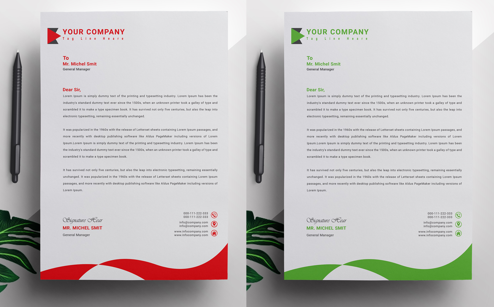 Download Фирменный стиль "Letterhead Design - Corporate Identity Template" / Letterhead Design - Corporate Identity Template - Фирменный стиль на тему графика a4 blue letterhead brand branding business clean corporate identity creative dark design docx templateundefined