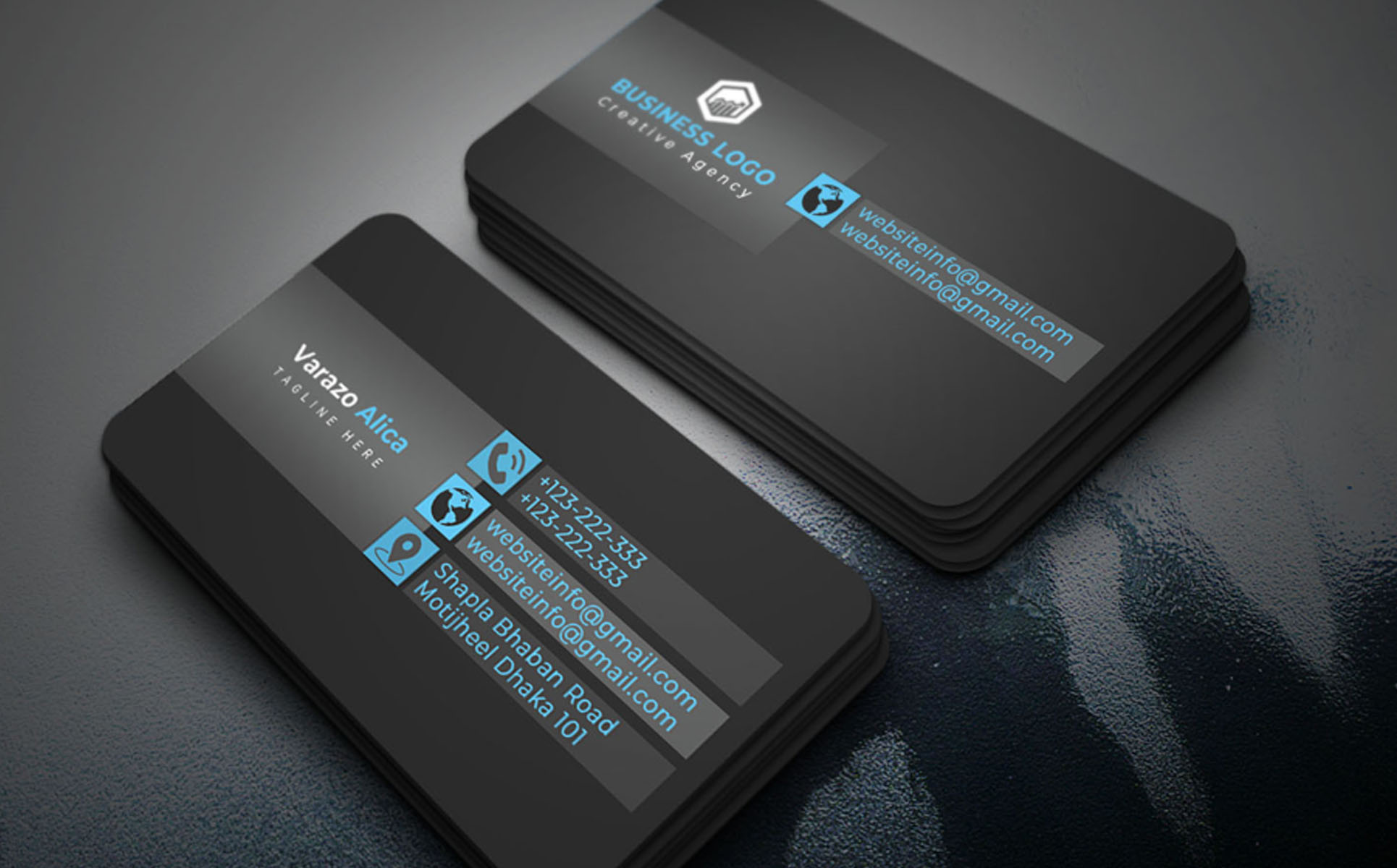 Download Фирменный стиль "Black Business card - Corporate Identity Template" / Black Business card - Corporate Identity Template - Фирменный стиль на тему графика business,card,template,clean,corporate,idenity,creative,elegant,gold,and,white,hipster,logo,minimal,minimalist,photo,photographer,photography,photoshop,retro