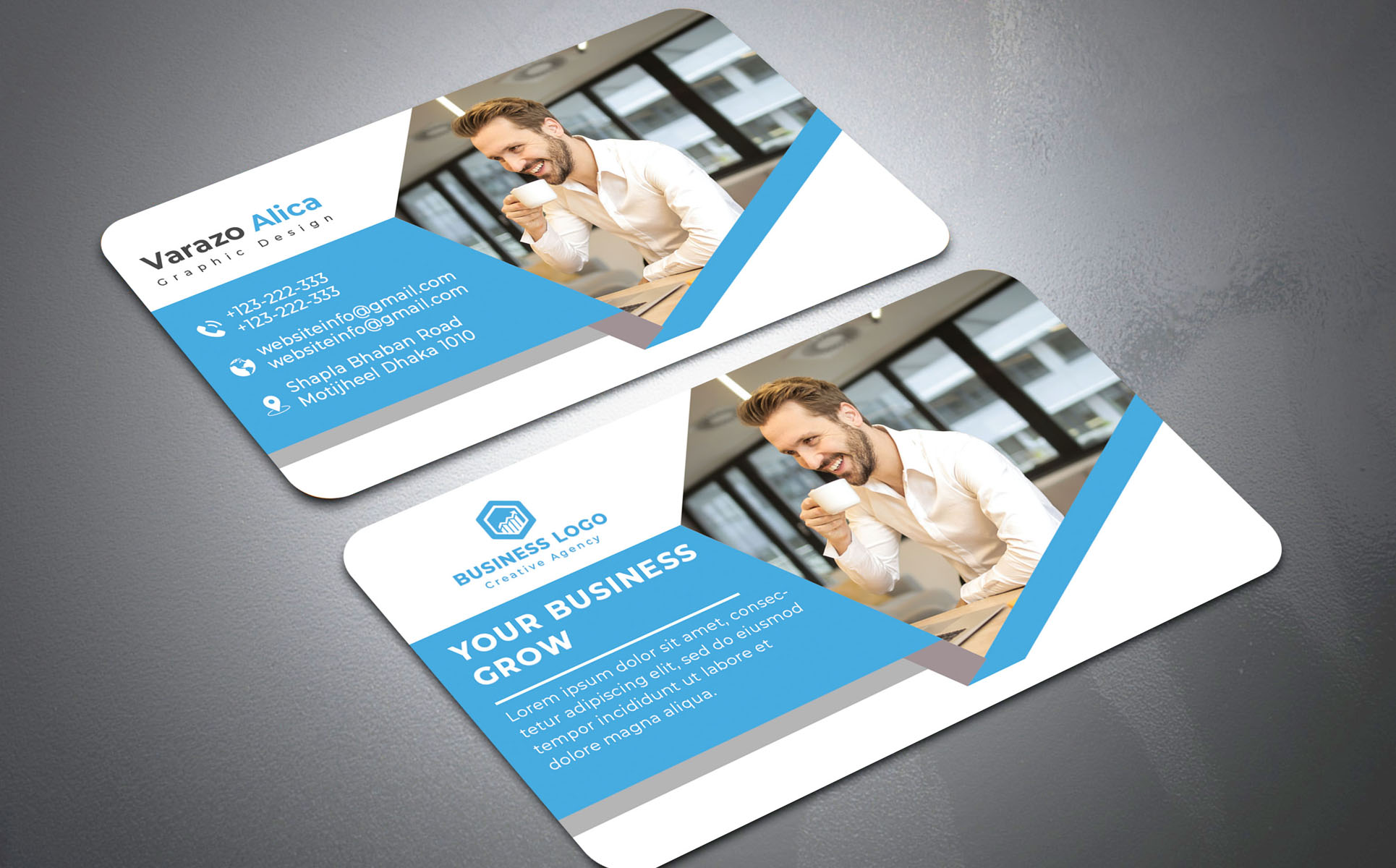 Download Фирменный стиль "Creative Business Card - Corporate Identity Template" / Creative Business Card - Corporate Identity Template - Фирменный стиль на тему графика agency,black,blue,business,card,clean,cmyk,company,corporate,creative,design,elegant,green,modern,orange,original,outstanding,photoshop,print,ready