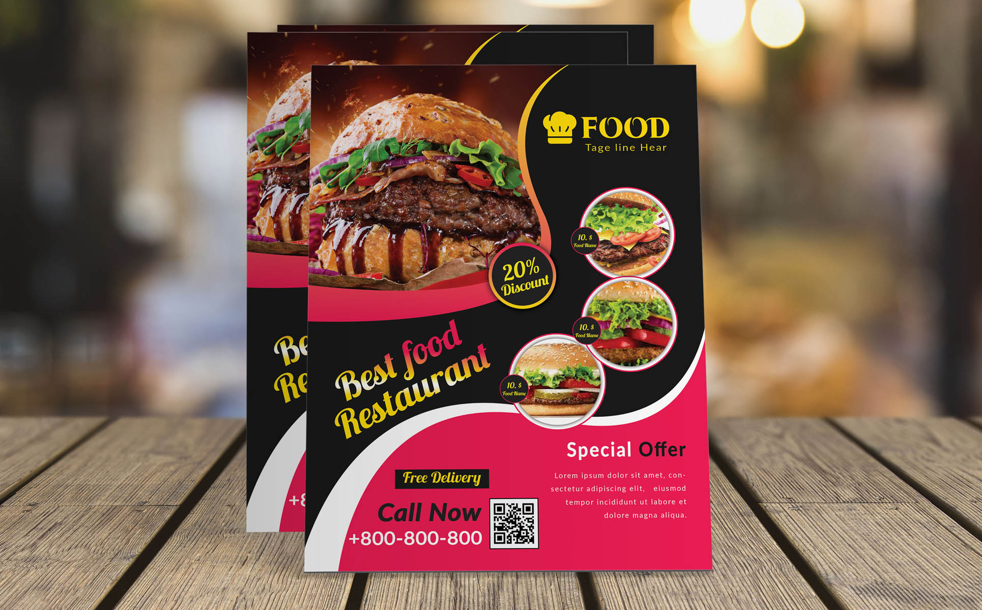Download Фирменный стиль "Restaurant flyer - Corporate Identity Template" / Restaurant flyer - Corporate Identity Template - Фирменный стиль на тему графика bakery,flyer,bbg,burger,cafe,cake,dinner,fast,food,menu,lunch,pizza,restaurant,beverage,delicious,dessert,drink,fast-food,meat,promotion