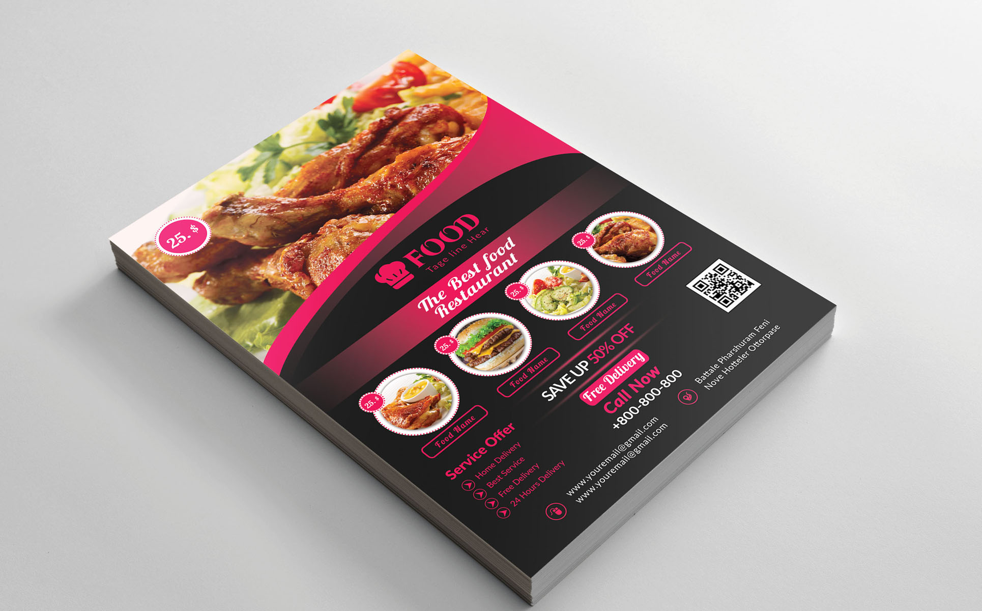 Download Фирменный стиль "Restaurant Flyer Design - Corporate Identity Template" / Restaurant Flyer Design - Corporate Identity Template - Фирменный стиль на тему графика bakery,flyer,bbg,burger,cafe,cake,dinner,fast,food,menu,lunch,pizza,restaurant