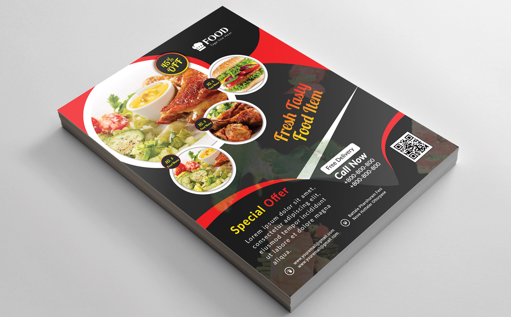 Download Фирменный стиль "Restaurant Flyer - Corporate Identity Template" / Restaurant Flyer - Corporate Identity Template - Фирменный стиль на тему графика bakery,flyer,bbg,burger,cafe,cake,dinner,fast,food,menu,lunch,pizza,restaurant