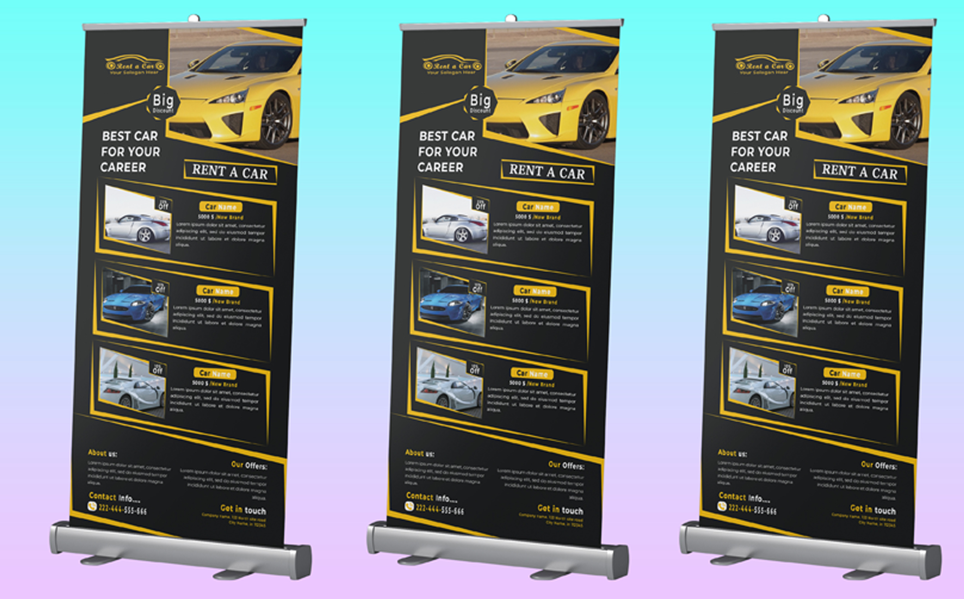Download Фирменный стиль "Rant a Car Roll up Banner - Corporate Identity Template" / Rant a Car Roll up Banner - Corporate Identity Template - Фирменный стиль на тему графика arac,kiralama,tasarim,auto,repair,banner,psd,template,blue,buy,car,brands,car,logos,creative,design,discount,green,grey,hsynkyc