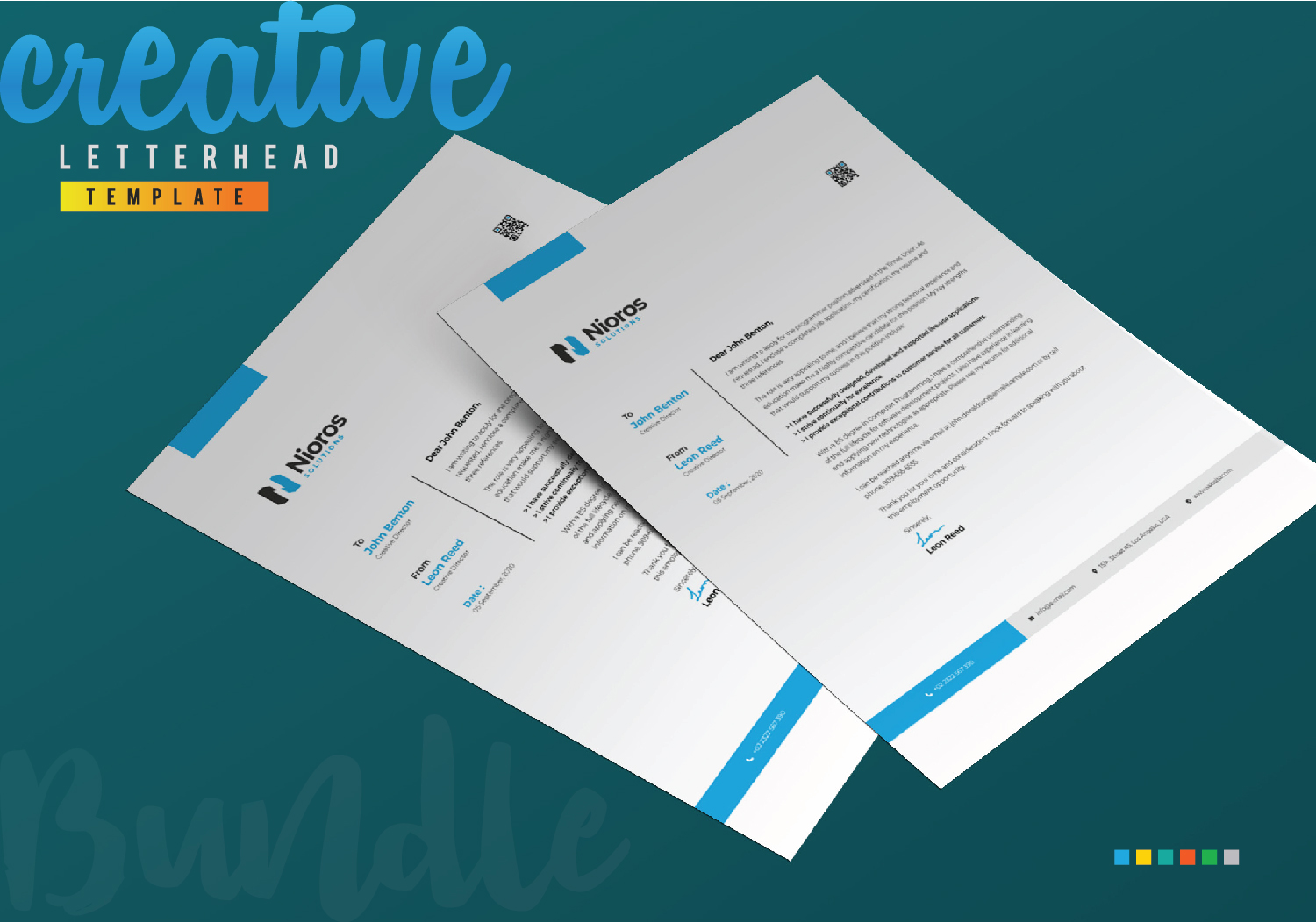 Download Фирменный стиль "Letterhead Design - Corporate Identity Template" / Letterhead Design - Corporate Identity Template - Фирменный стиль на тему графика letterhead design template bundle creative corporate business company brand branding identity stationery letter print red blue black professional clean cool