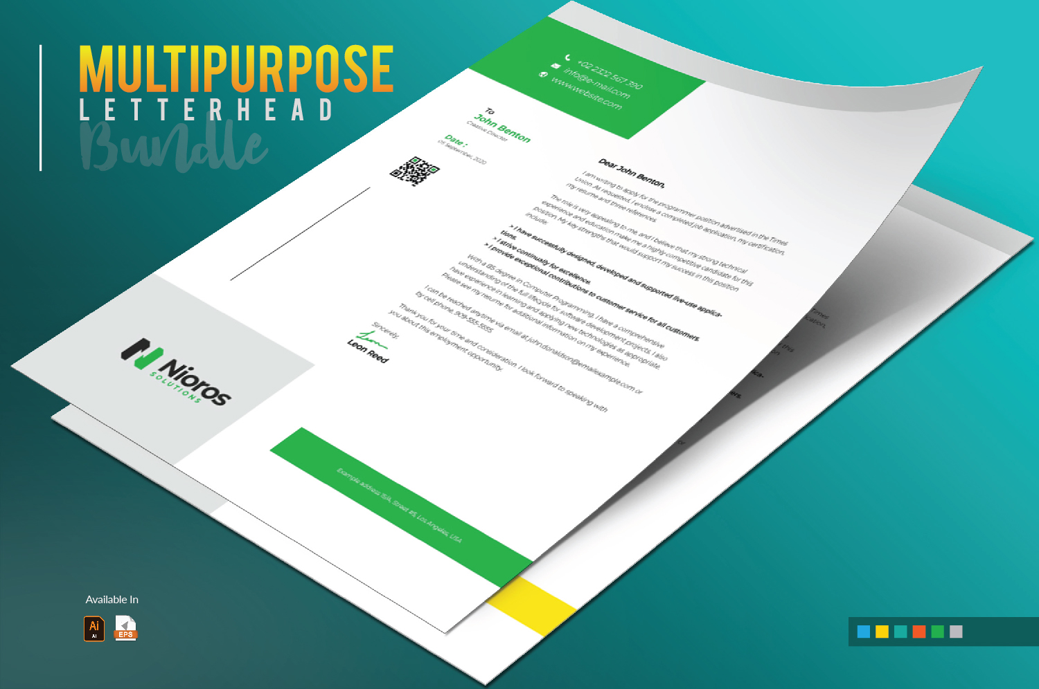 Download Фирменный стиль "Letterhead Design - Corporate Identity Template" / Letterhead Design - Corporate Identity Template - Фирменный стиль на тему графика letterhead design template bundle creative corporate business company clean brand branding identity stationery blue red black professional minimalist minimal