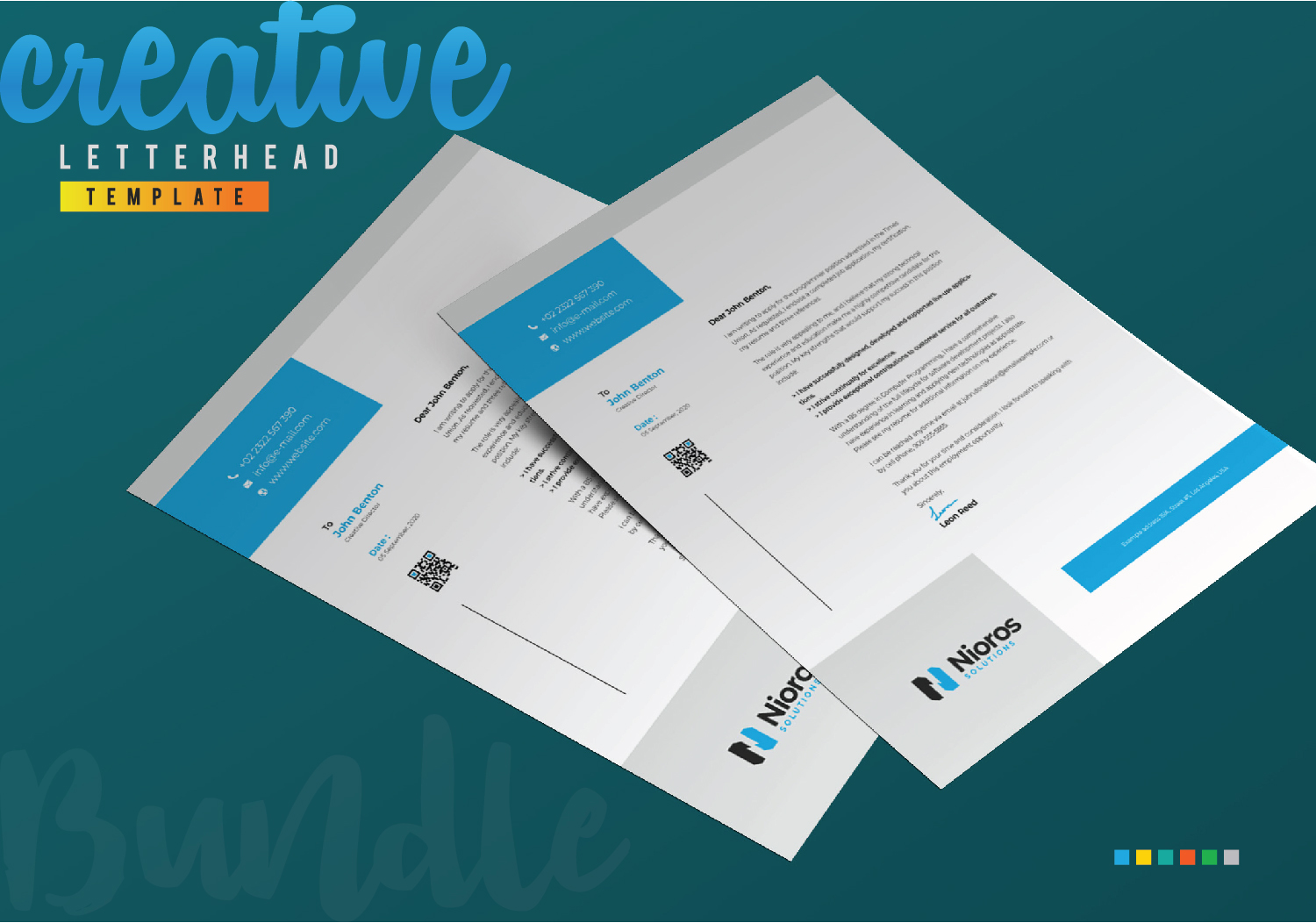 Download Фирменный стиль "Letterhead Design - Corporate Identity Template" / Letterhead Design - Corporate Identity Template - Фирменный стиль на тему графика letterhead design template bundle creative corporate business company clean brand branding identity stationery blue red black professional minimalist minimal