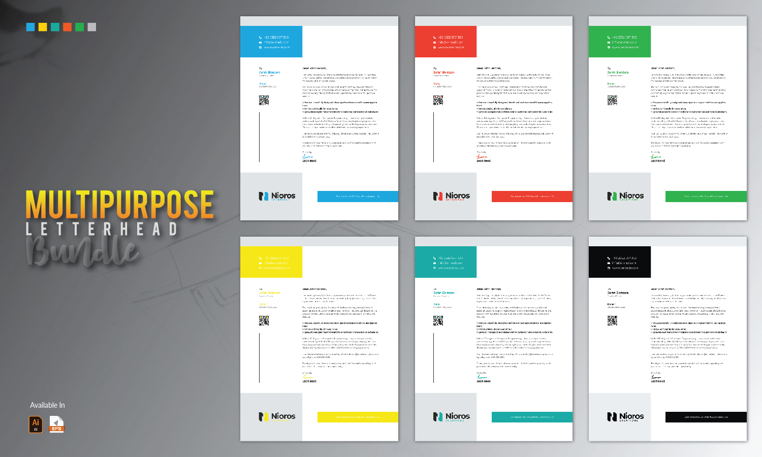 Download Фирменный стиль "Letterhead Design - Corporate Identity Template" / Letterhead Design - Corporate Identity Template - Фирменный стиль на тему графика letterhead design template bundle creative corporate business company clean brand branding identity stationery blue red black professional minimalist minimal