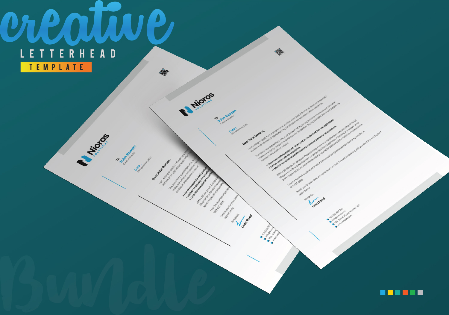 Download Фирменный стиль "Letterhead Design - Corporate Identity Template" / Letterhead Design - Corporate Identity Template - Фирменный стиль на тему графика letterhead design template bundle creative cool clean professional blue corporate business company letter print abstract minimal minimalist brand identity stationery