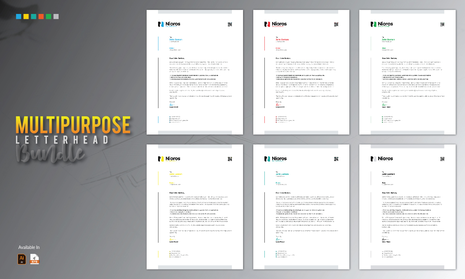 Download Фирменный стиль "Letterhead Design - Corporate Identity Template" / Letterhead Design - Corporate Identity Template - Фирменный стиль на тему графика letterhead design template bundle creative cool clean professional blue corporate business company letter print abstract minimal minimalist brand identity stationery