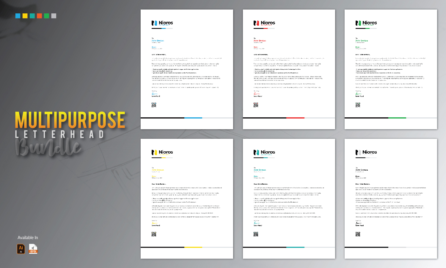 Download Фирменный стиль "Letterhead Design - Corporate Identity Template" / Letterhead Design - Corporate Identity Template - Фирменный стиль на тему графика letterhead design template bundle creative professional corporate clean business company brand branding stationery identity abstract blue minimal simple minimalist