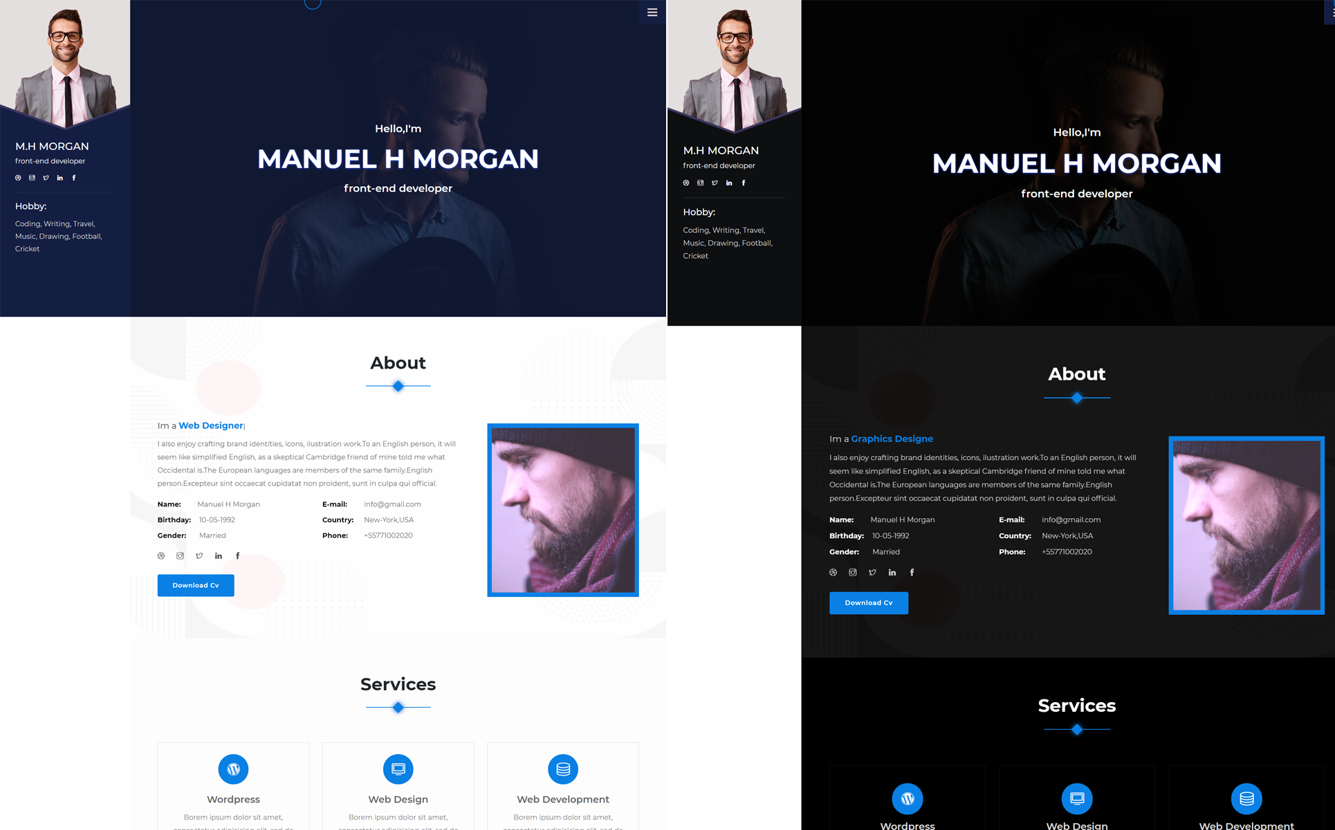 Morgan -Portfolio Landing Page Template