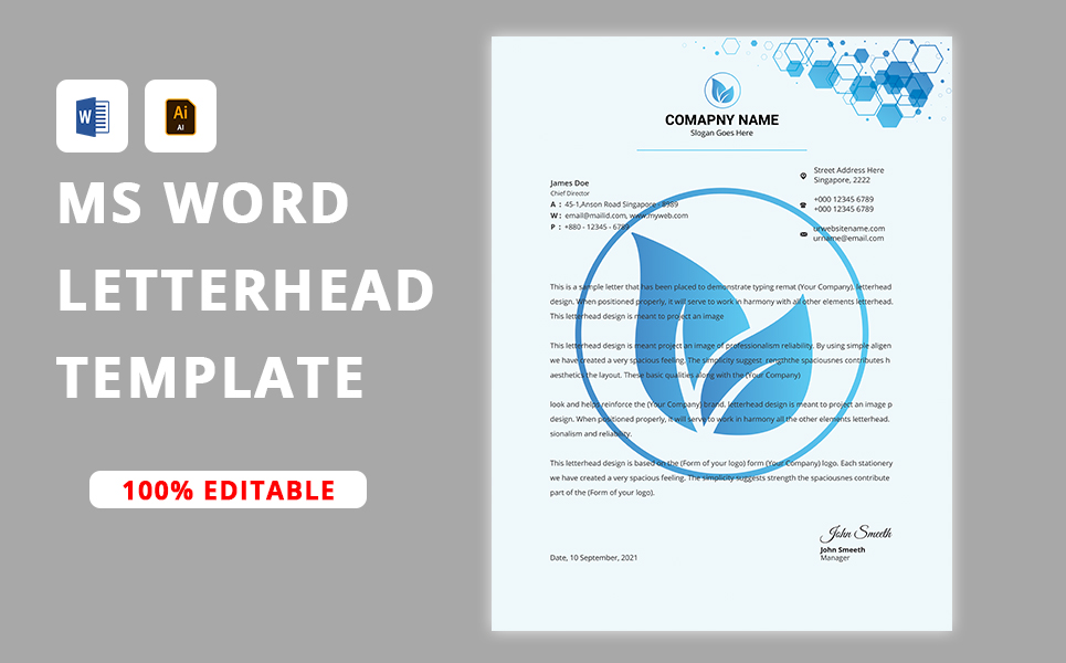 Download Фирменный стиль "Modern company letterhead | Multipurpose - Corporate Identity Template" / Modern company letterhead | Multipurpose - Corporate Identity Template - Фирменный стиль на тему графика 
