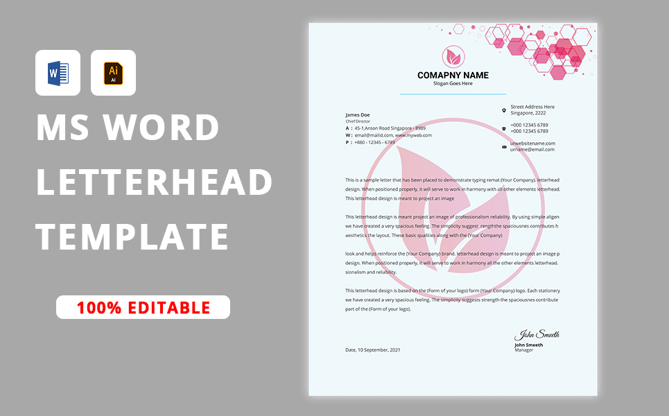 Download Фирменный стиль "Modern company letterhead | Multipurpose - Corporate Identity Template" / Modern company letterhead | Multipurpose - Corporate Identity Template - Фирменный стиль на тему графика 